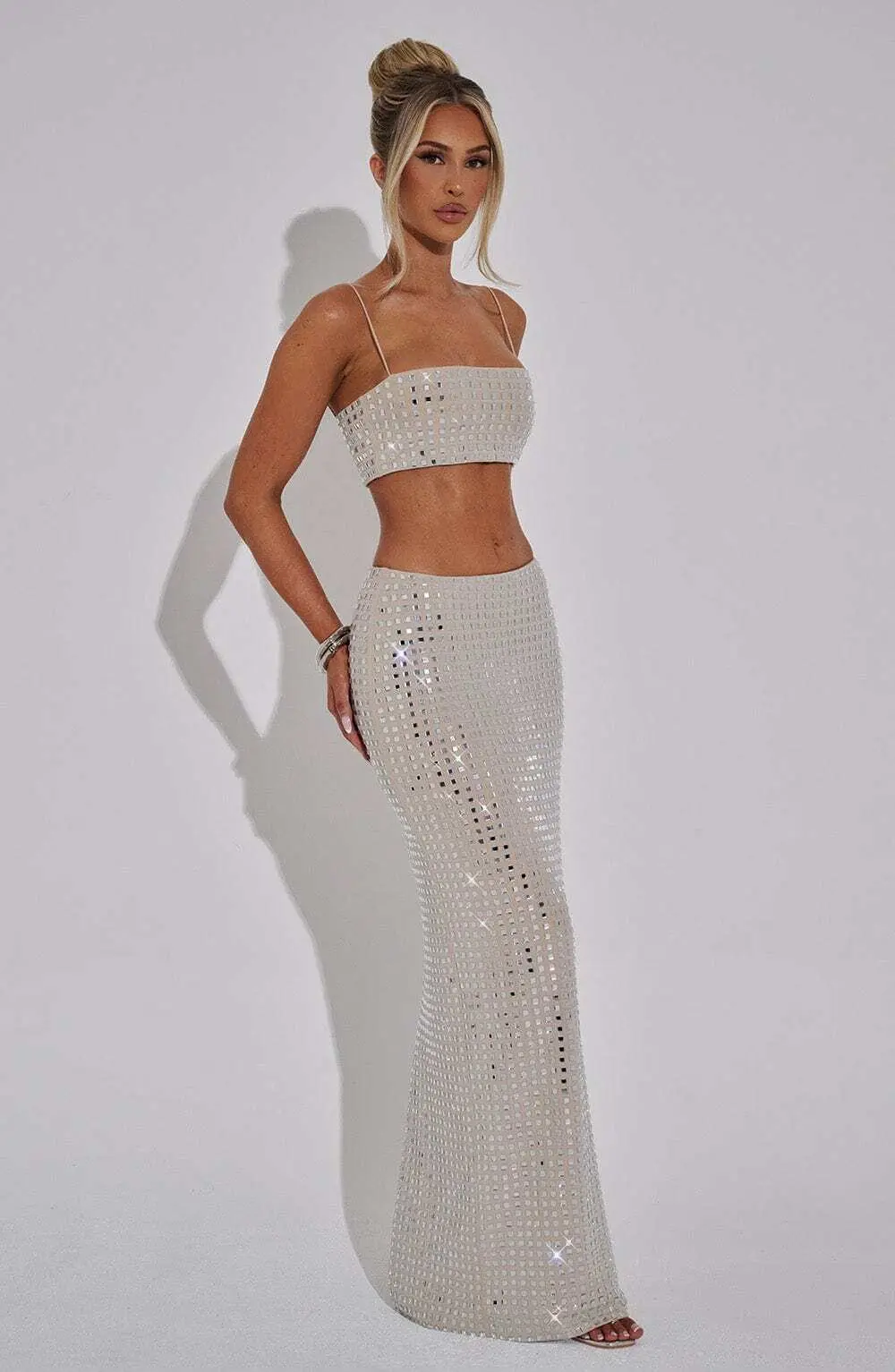 Dimity Maxi Skirt - Nude - Image 7