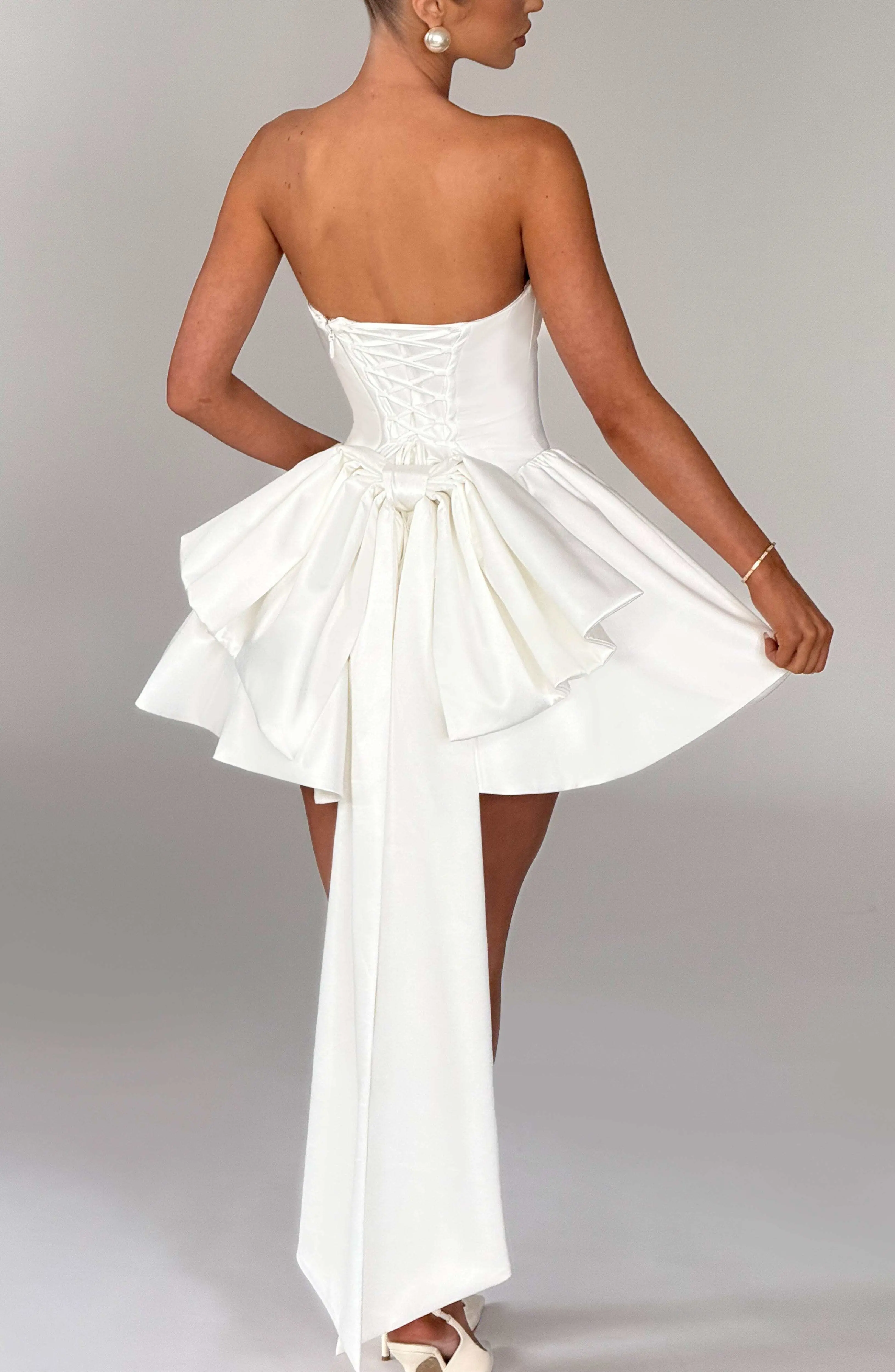 Trinity Mini Dress - Ivory - Image 15