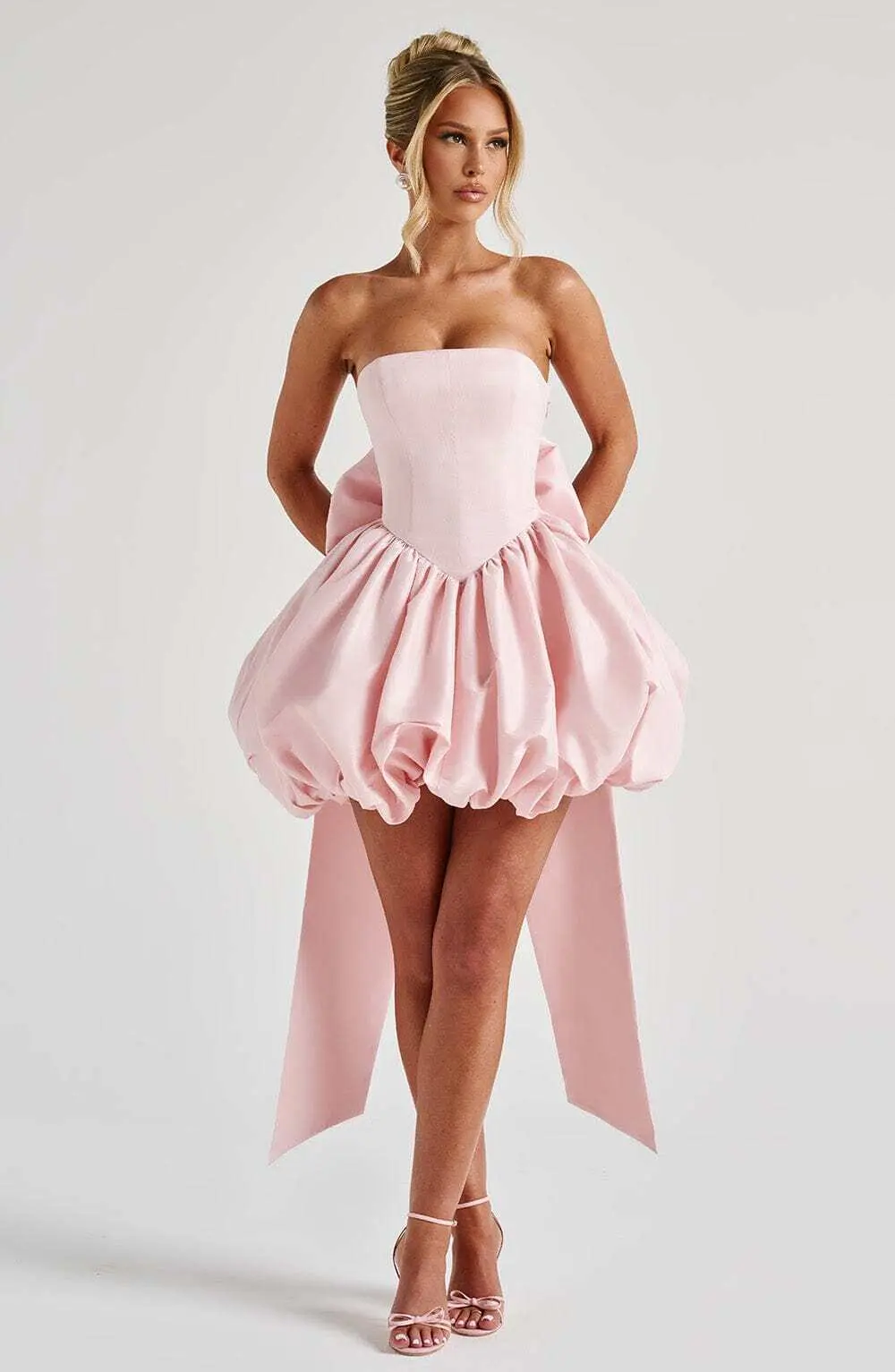 Lotus Mini Dress - Blush - Image 7