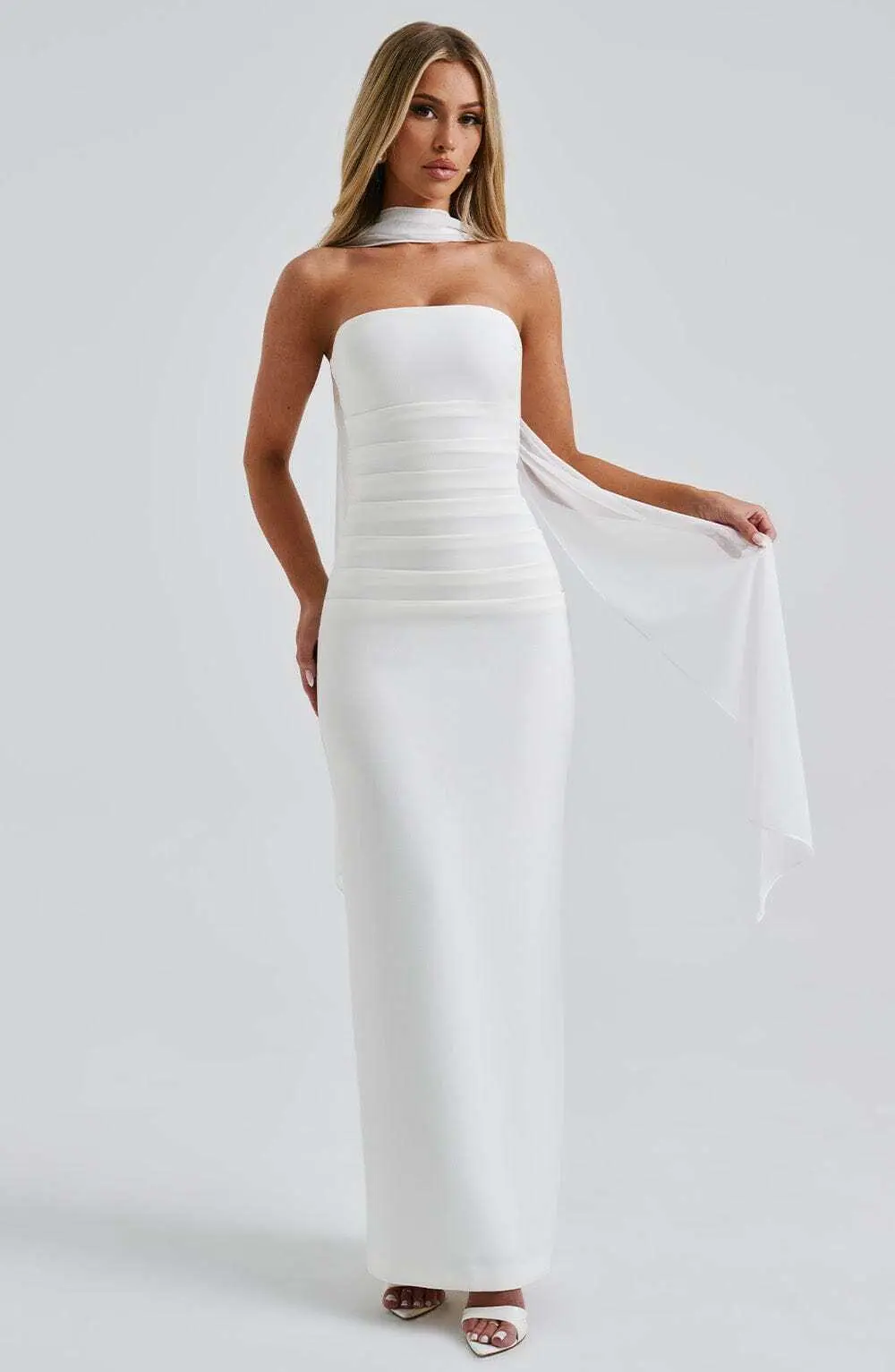 Yulia Maxi Dress - Ivory - Image 7