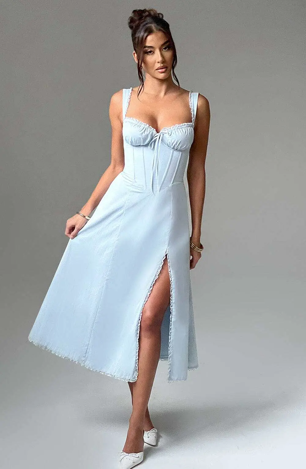 Ulrika Midi Dress - Blue - Image 3