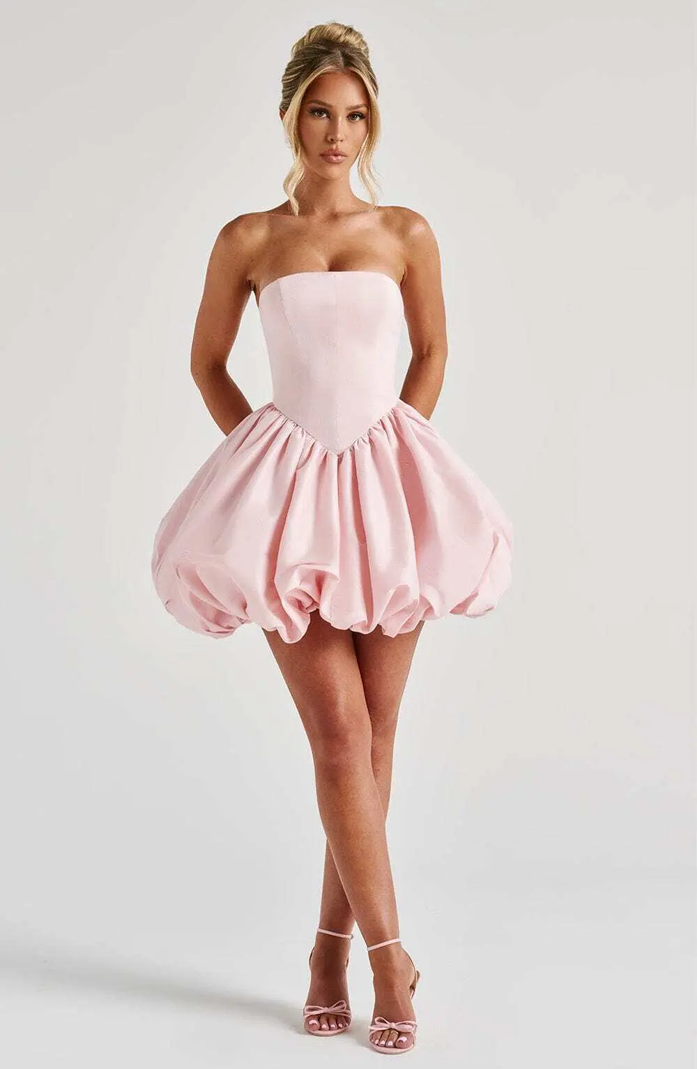 Lotus Mini Dress - Blush - Image 9