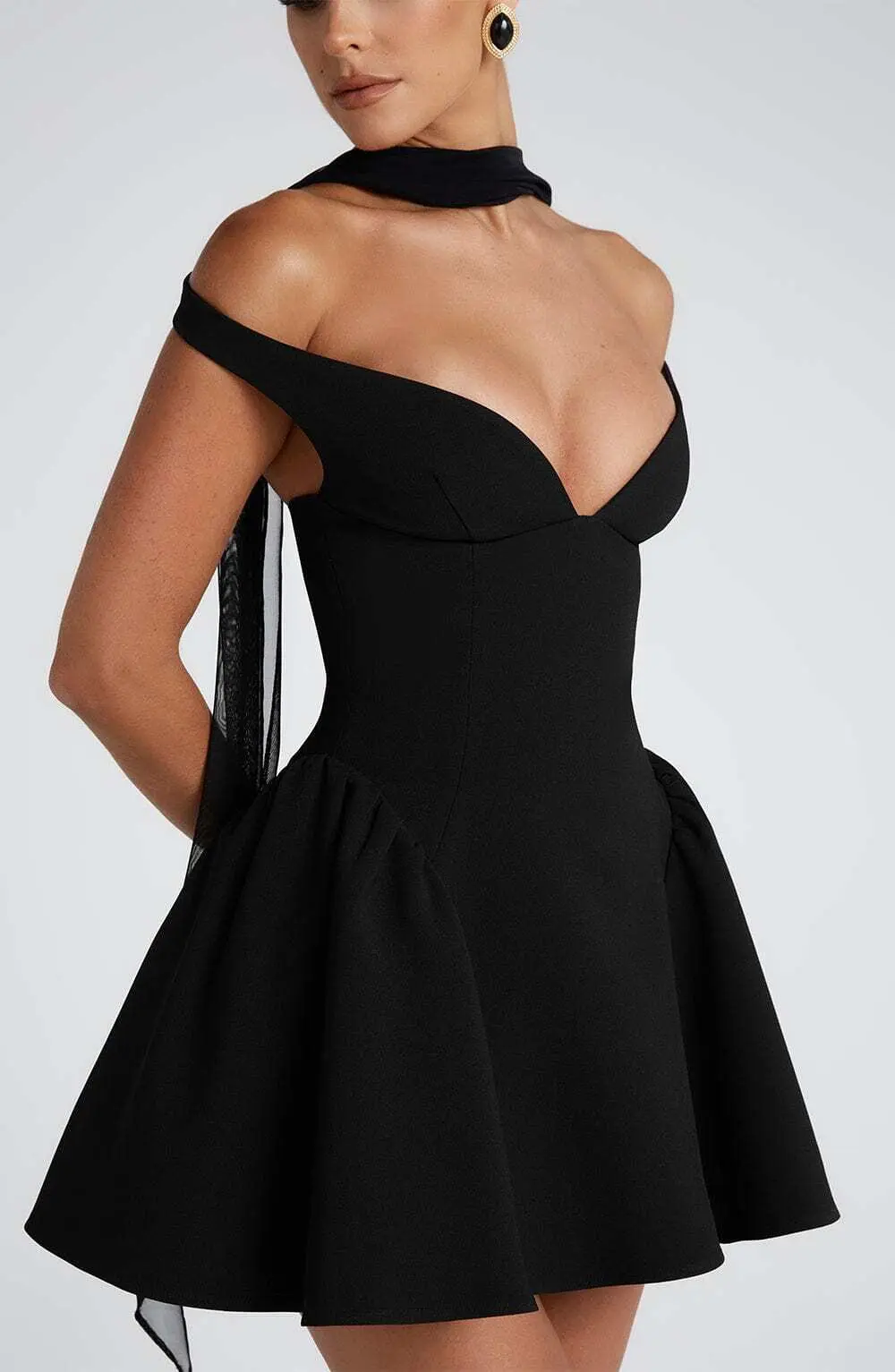 Marla Mini Dress - Black - Image 4