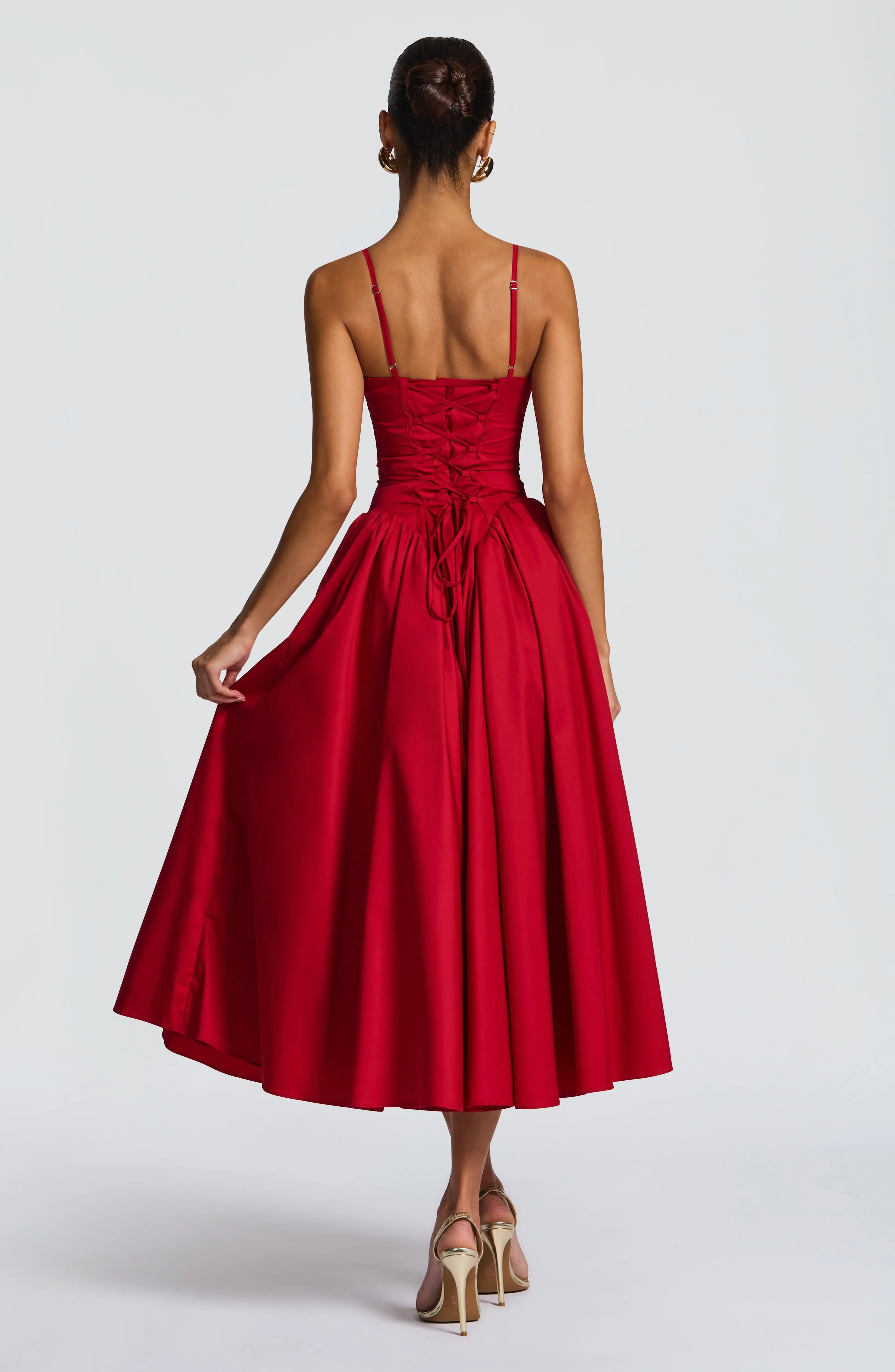 Emerson Midi Dress - Red - Image 2