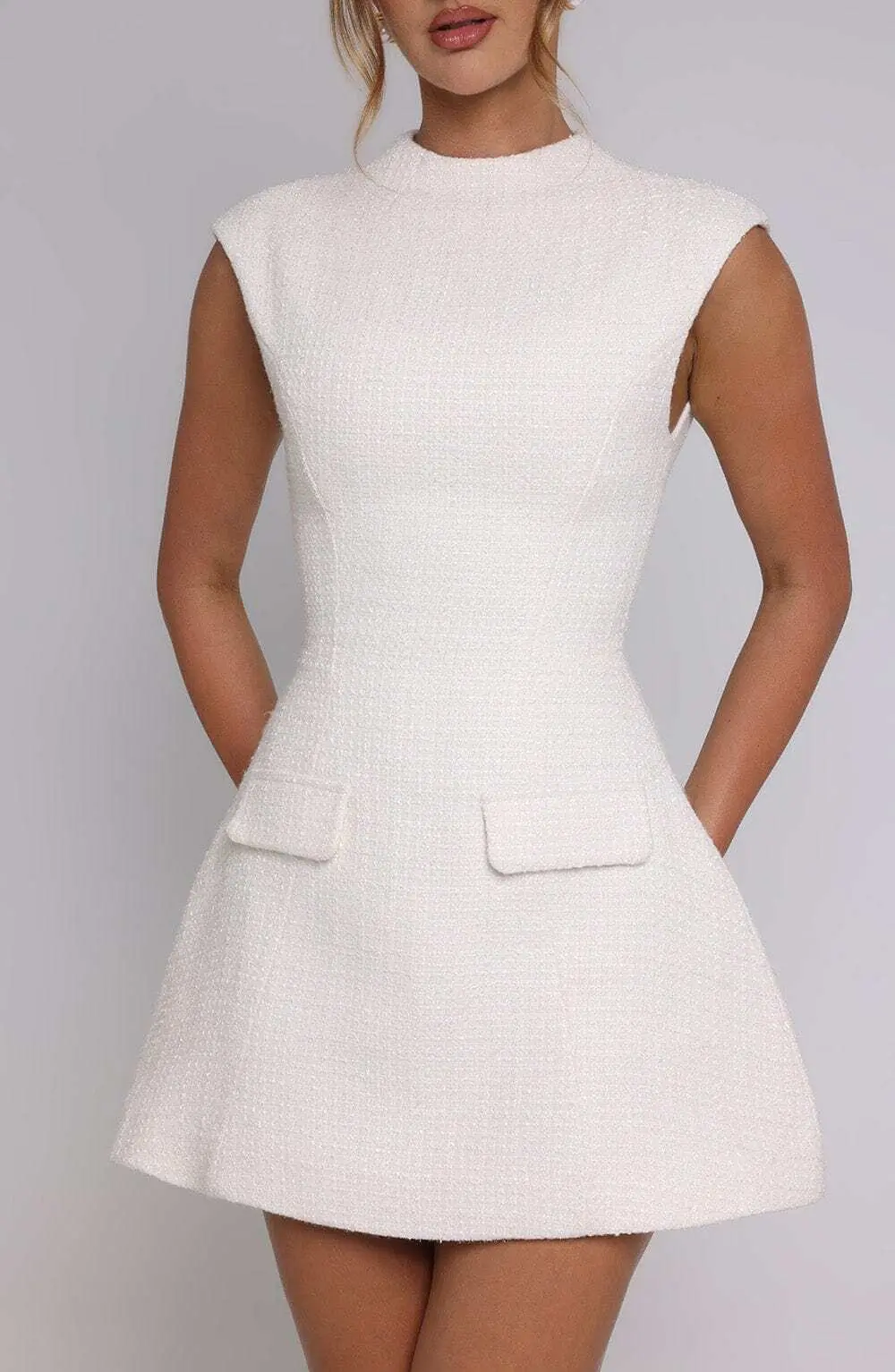 Blake Mini Dress - Ivory - Image 4