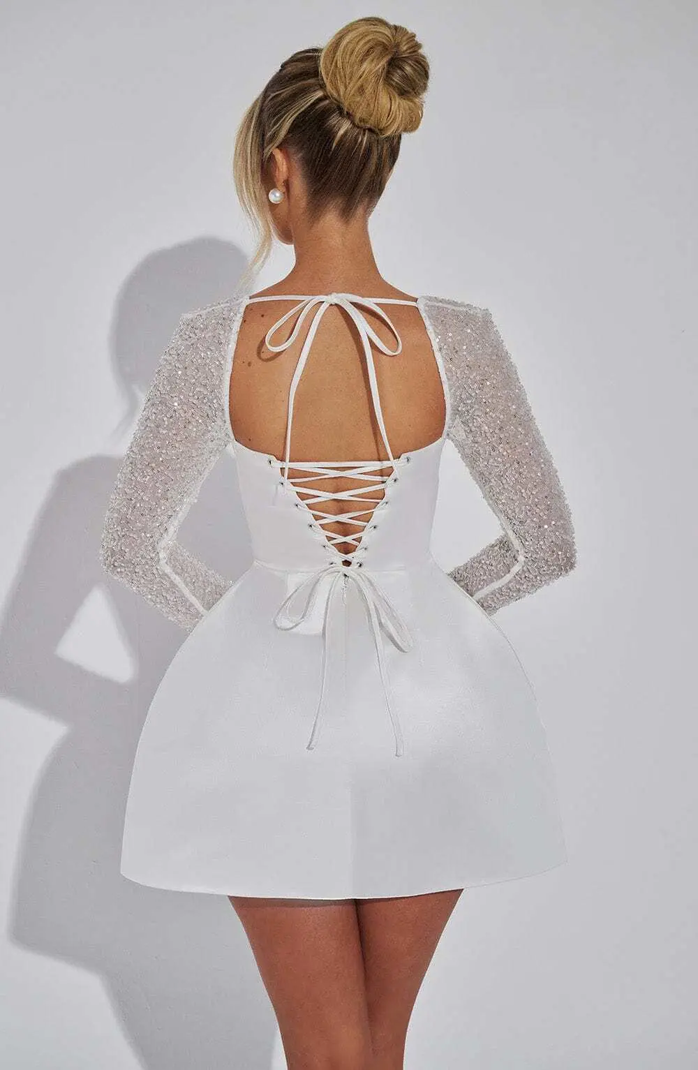 Dolly Mini Dress - Ivory - Image 3