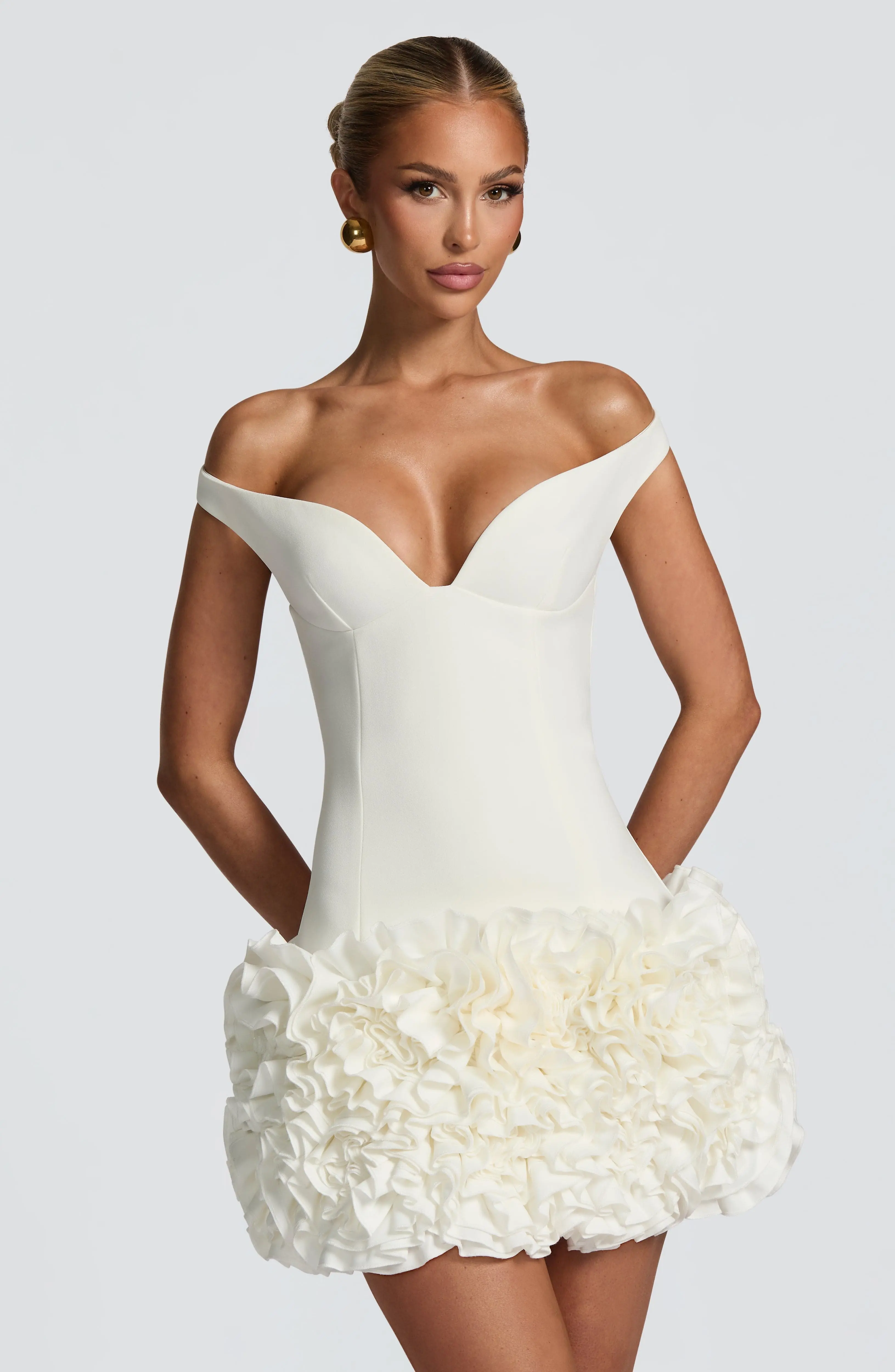 Aveta Mini Dress - Ivory - Image 6