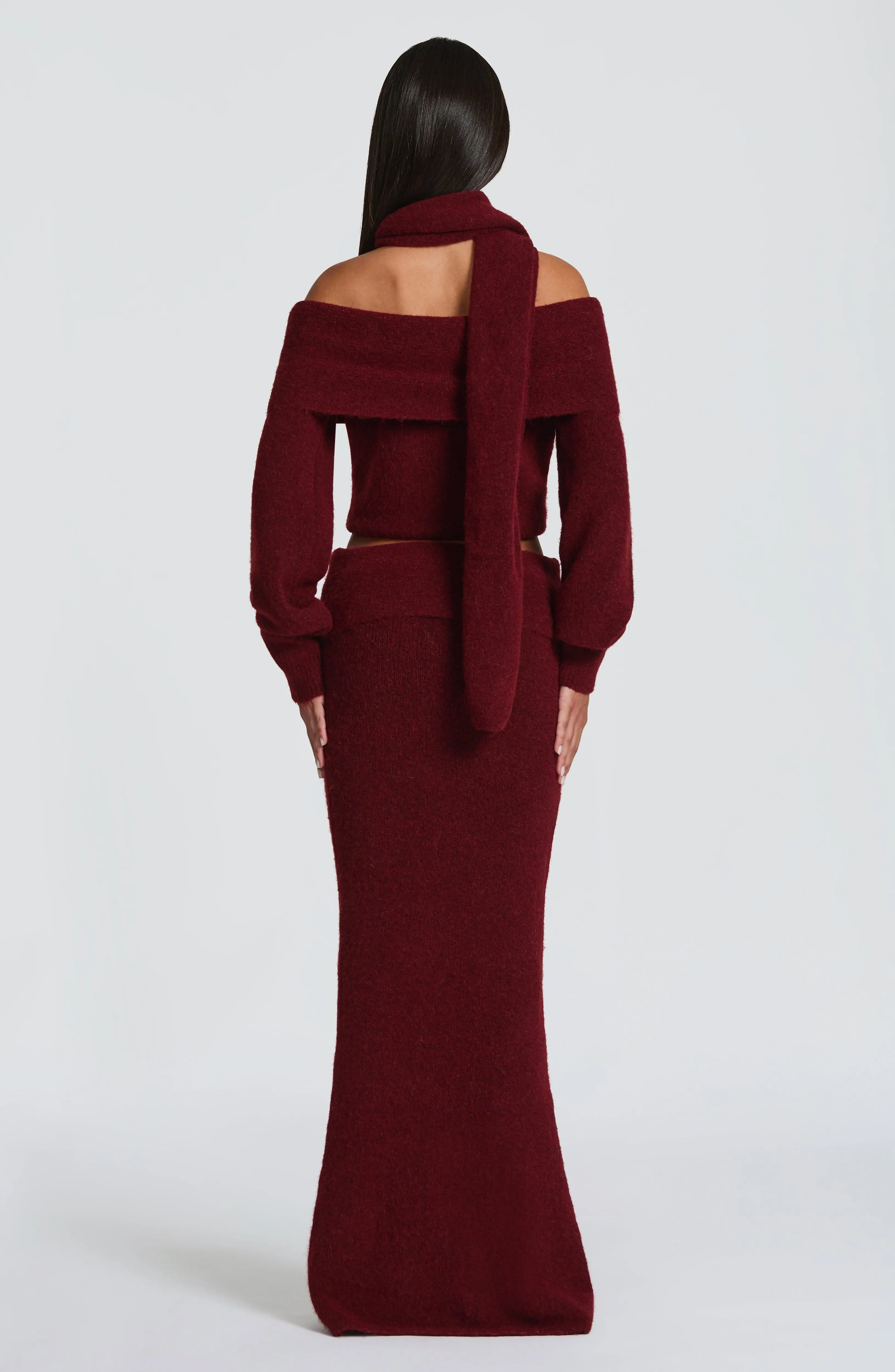Andie Maxi Skirt - Burgundy - Image 3
