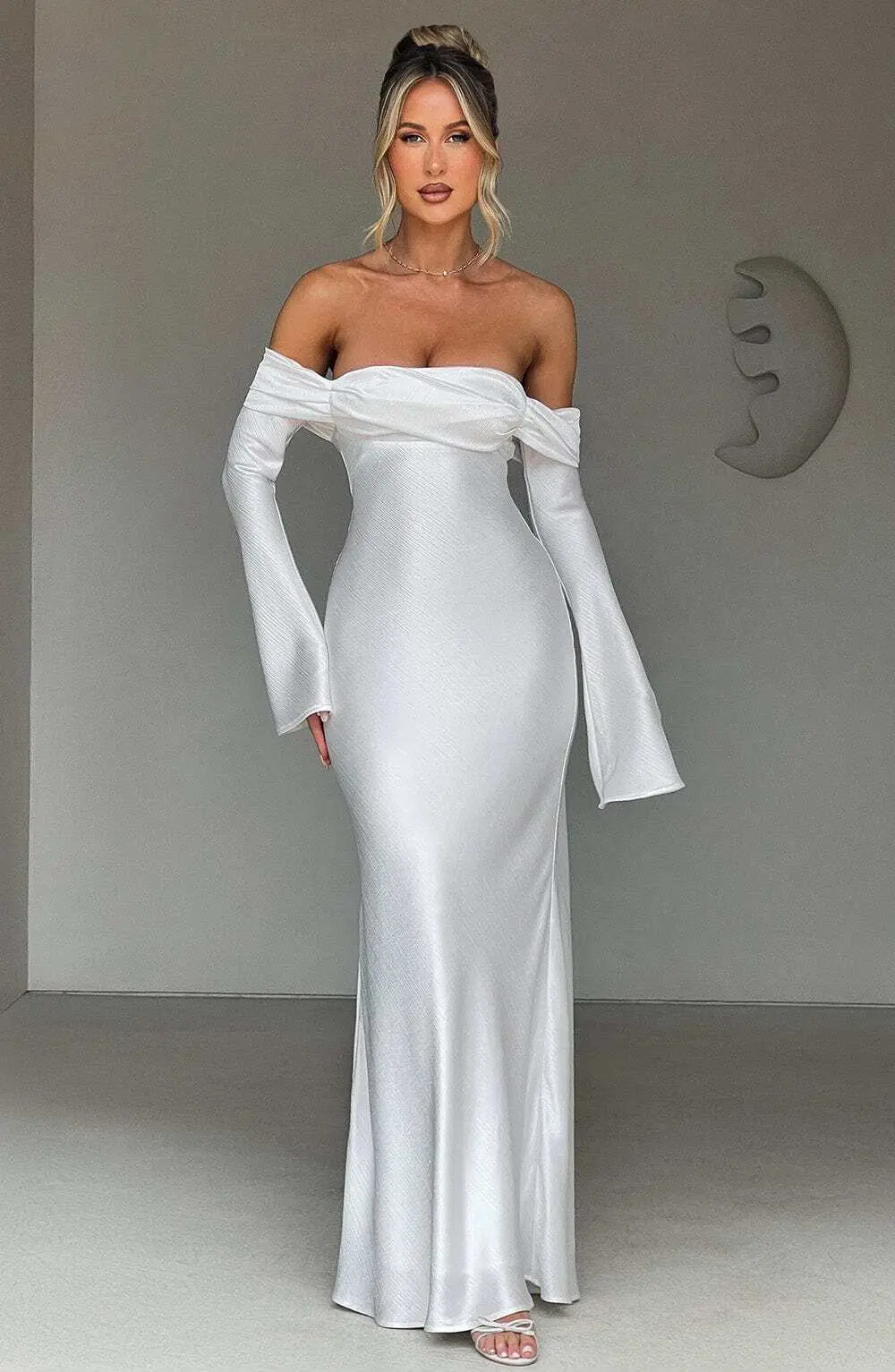 Selene Maxi Dress - Ivory - Image 9