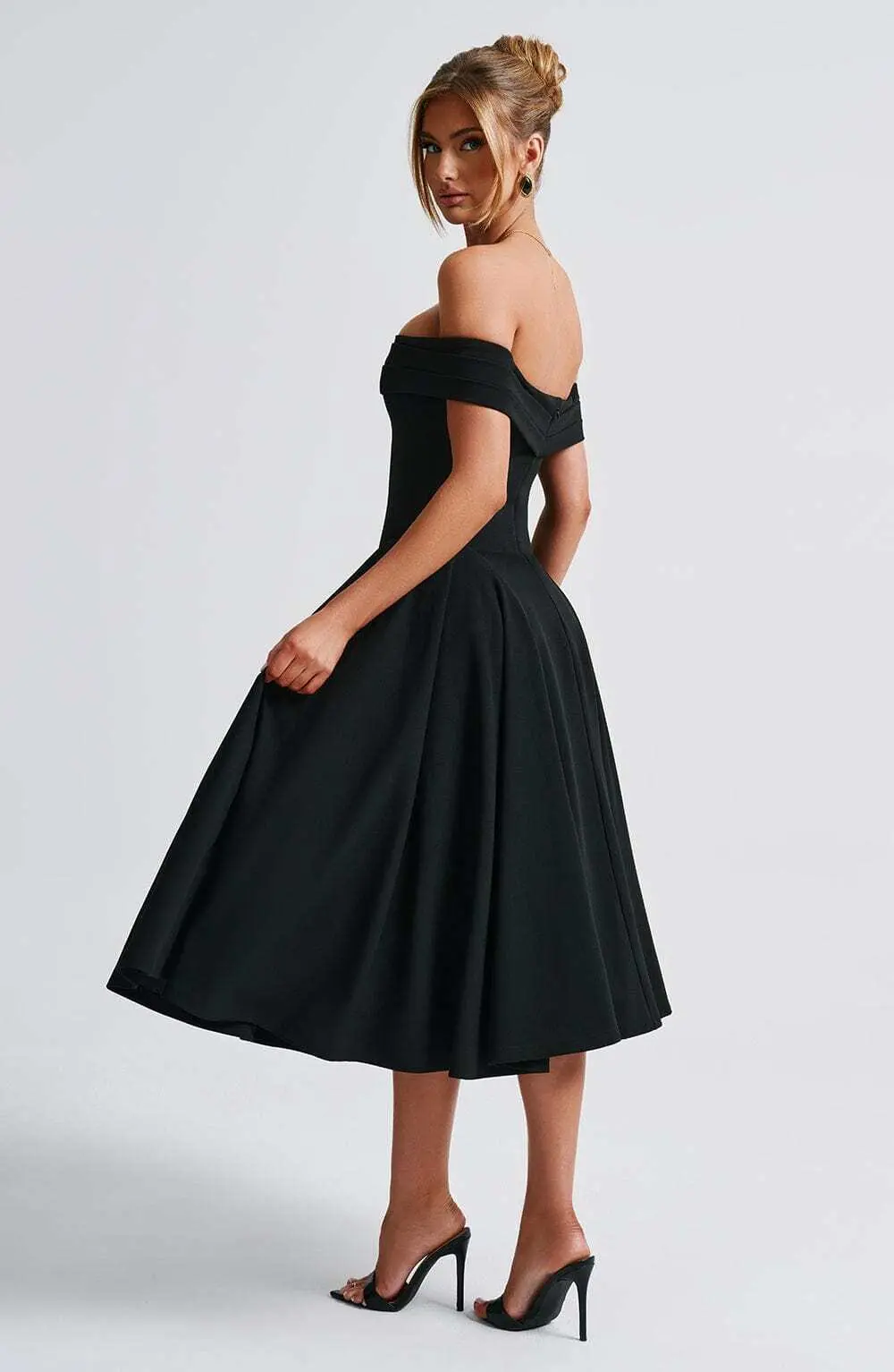Miranda Midi Dress - Black - Image 6