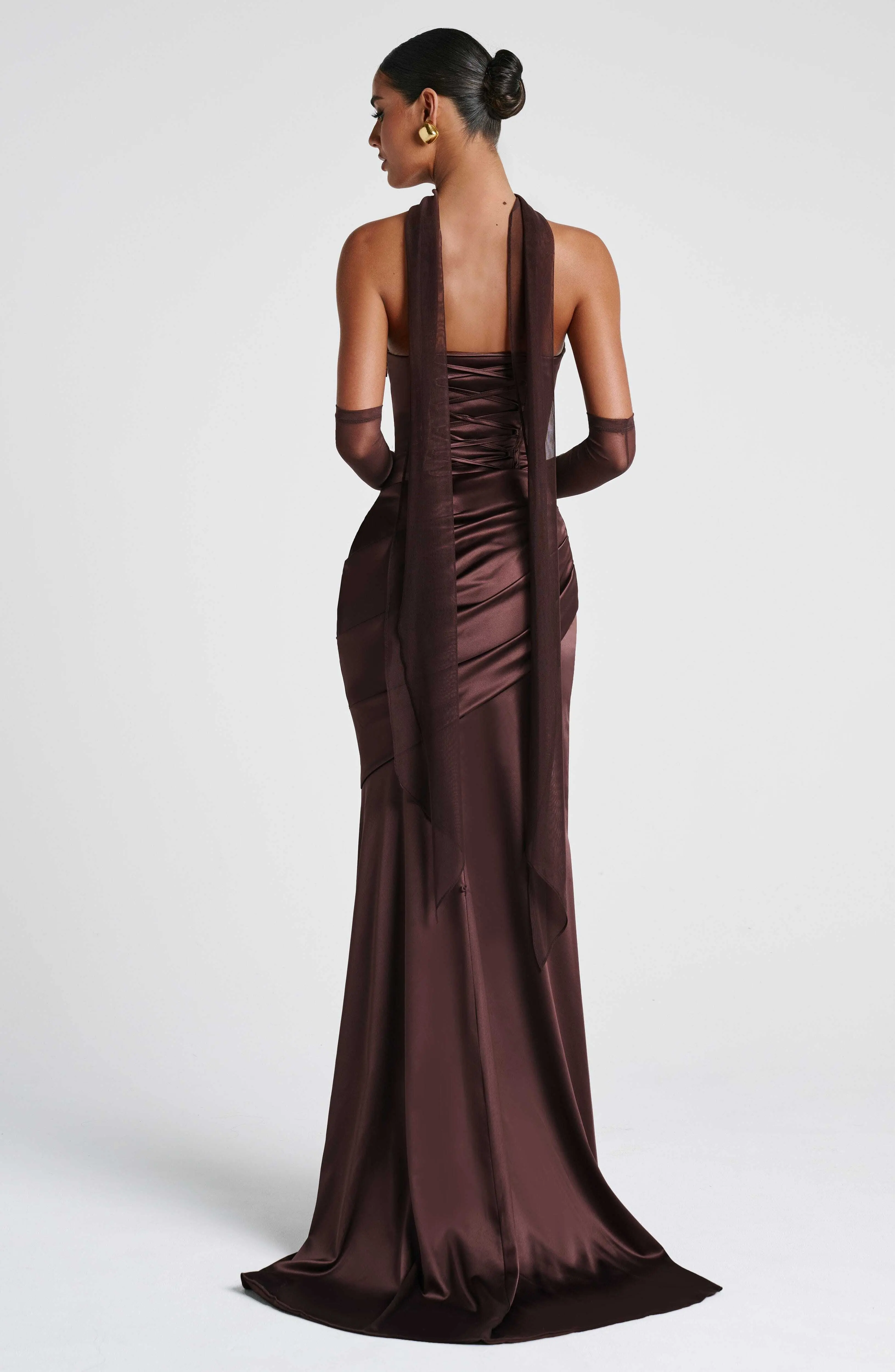 Kensington Maxi Dress - Plum Brown - Image 4