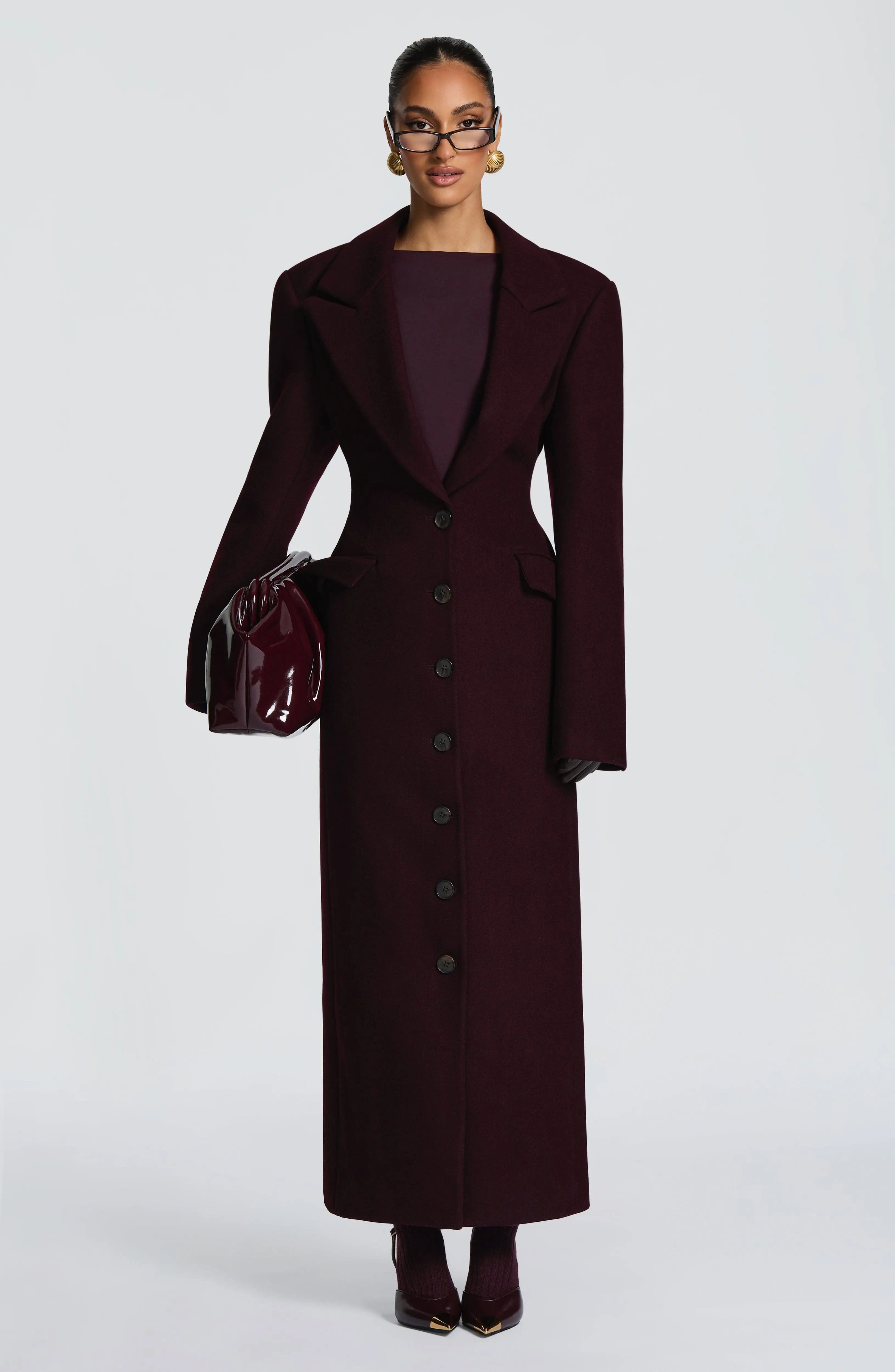 Ursula Coat - Plum - Image 11