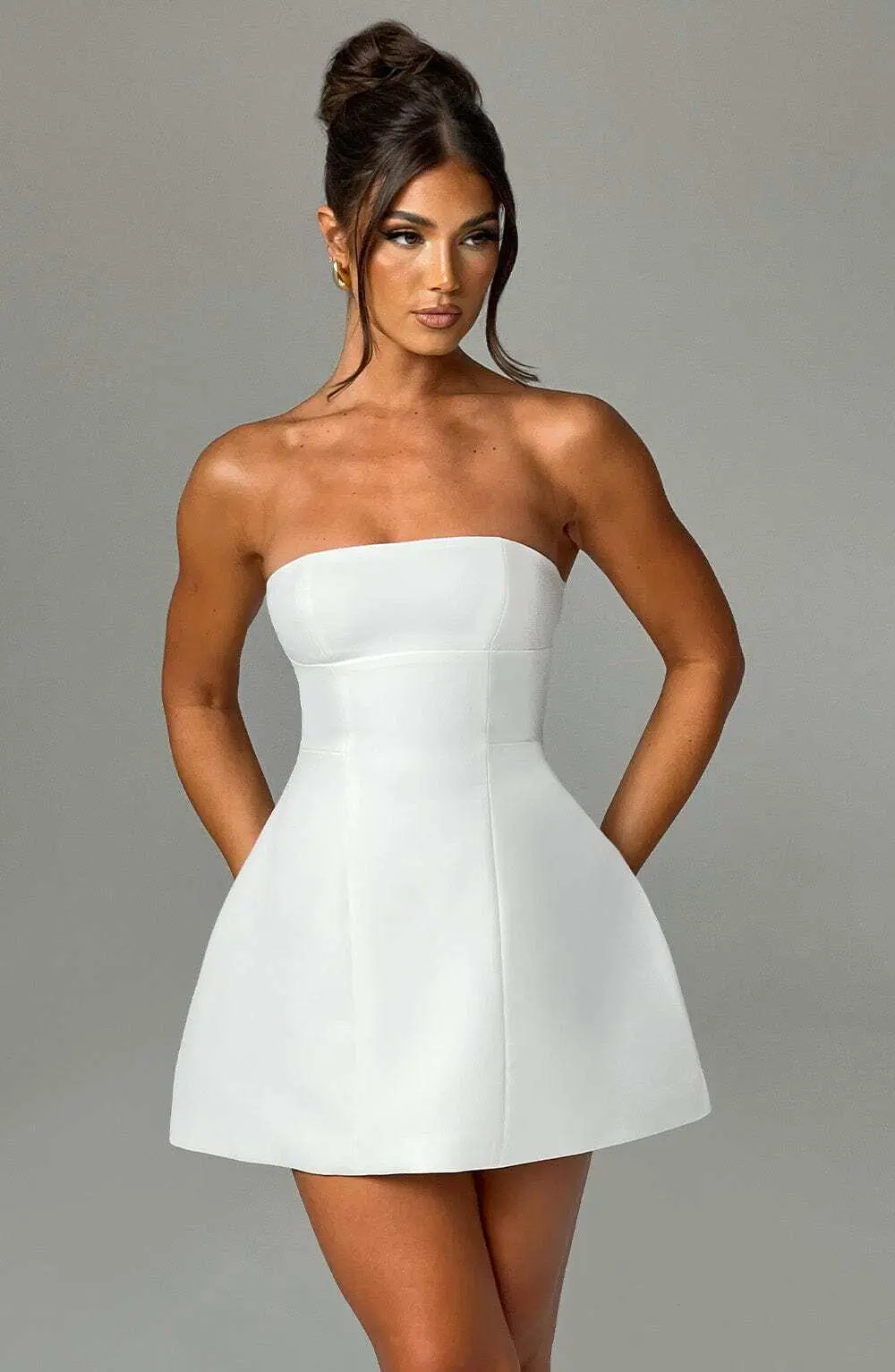 Asha Mini Dress - Ivory - Image 3