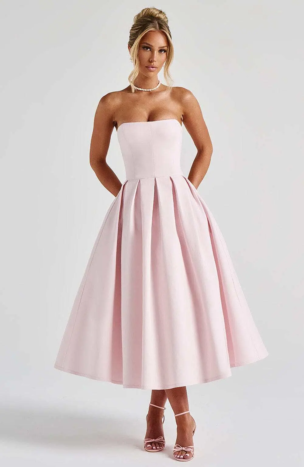 Edith Midi Dress - Blush - Image 6