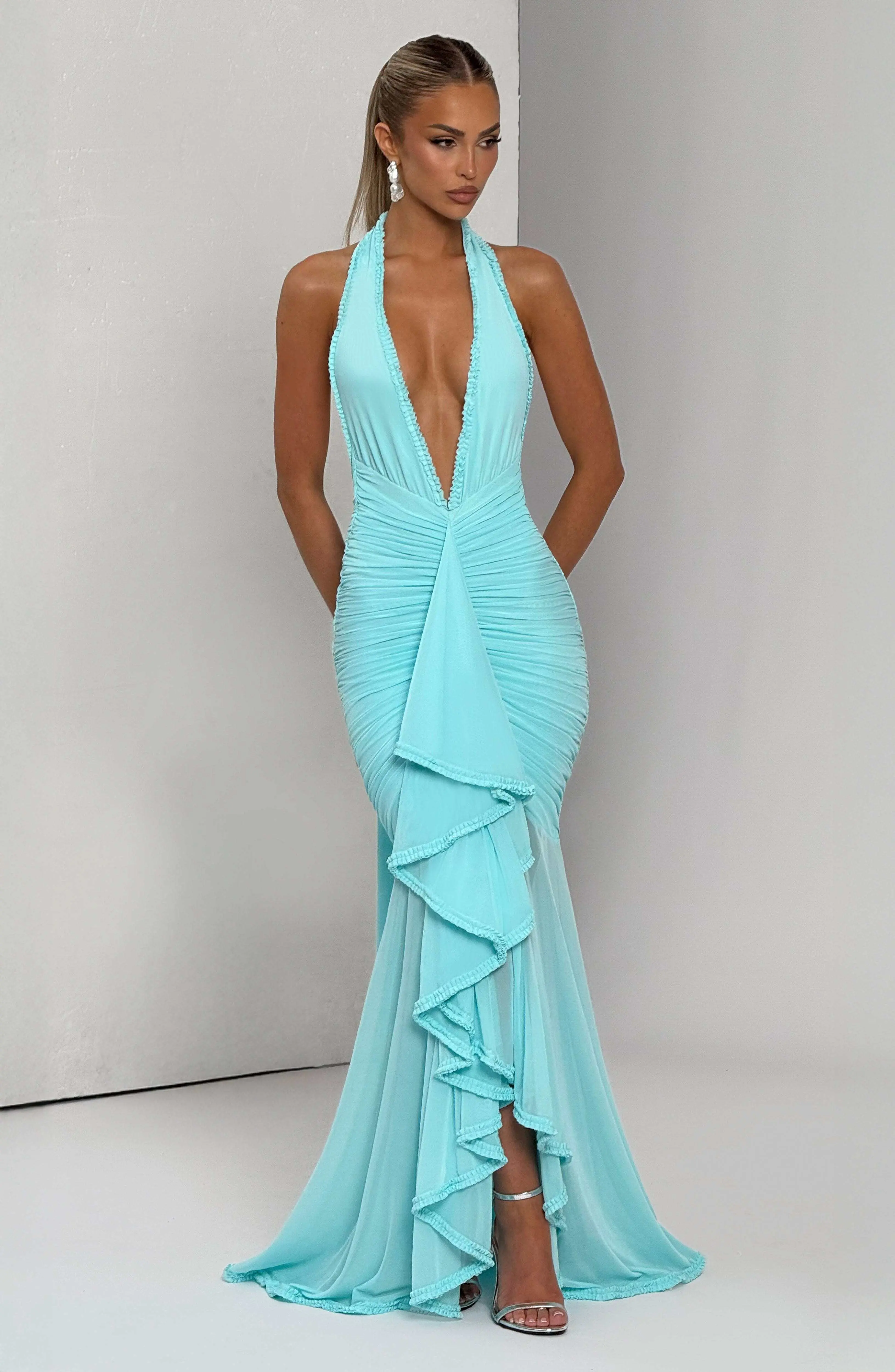 Janessa Maxi Dress - Aqua - Image 6