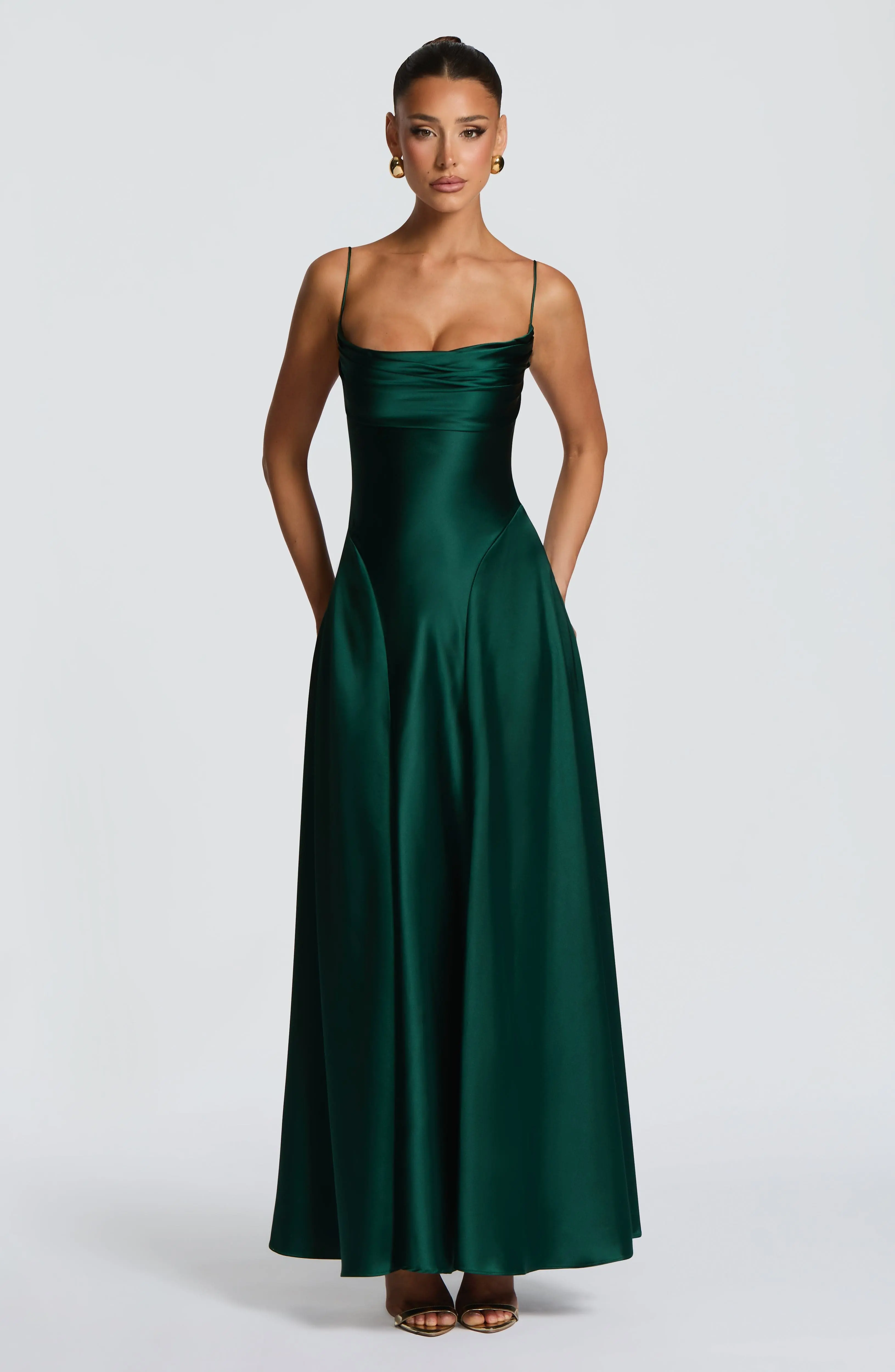 Adelina Maxi Dress - Emerald - Image 5
