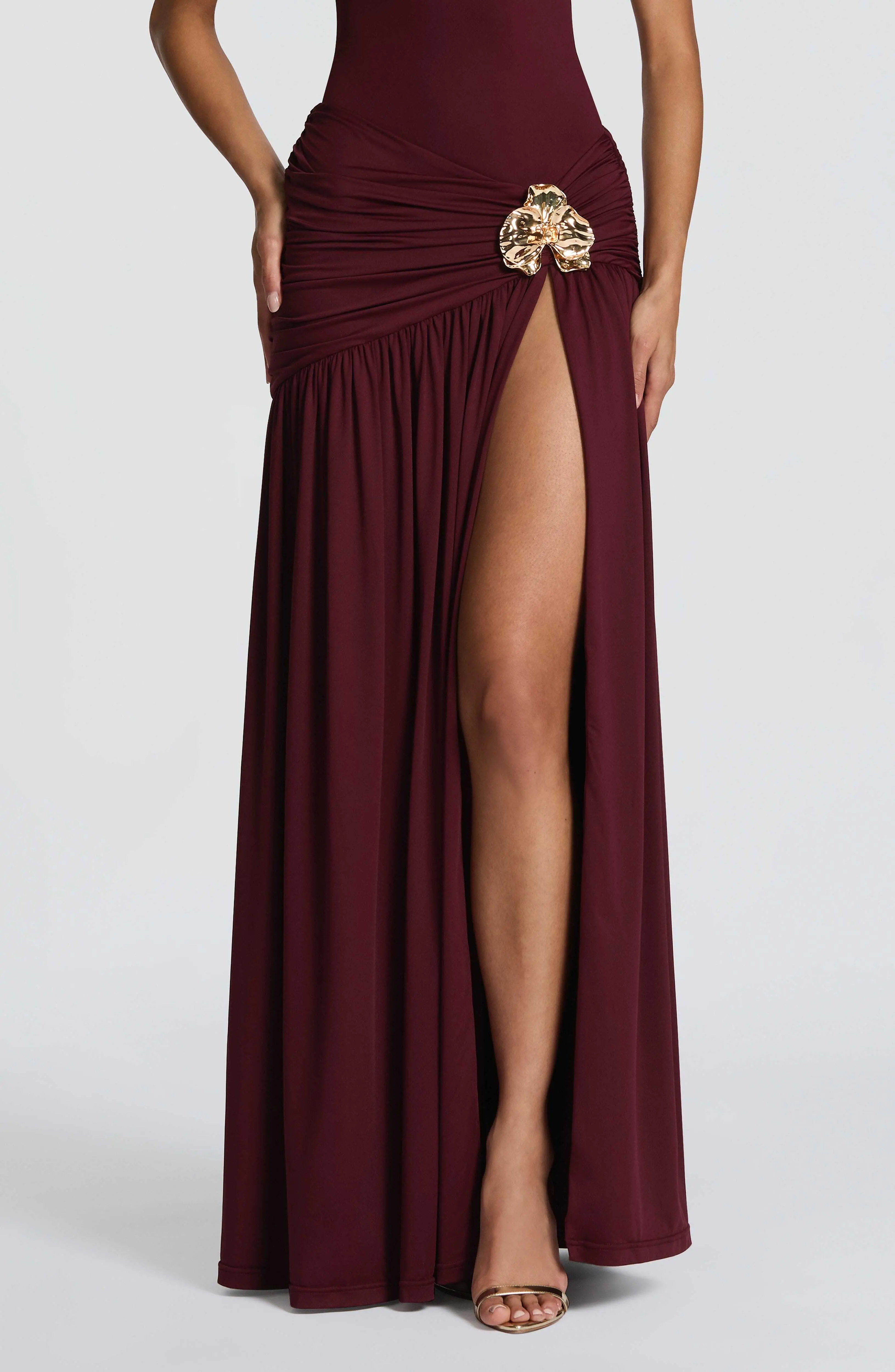 Saira Maxi Skirt - Cherry Lacquer - Image 4