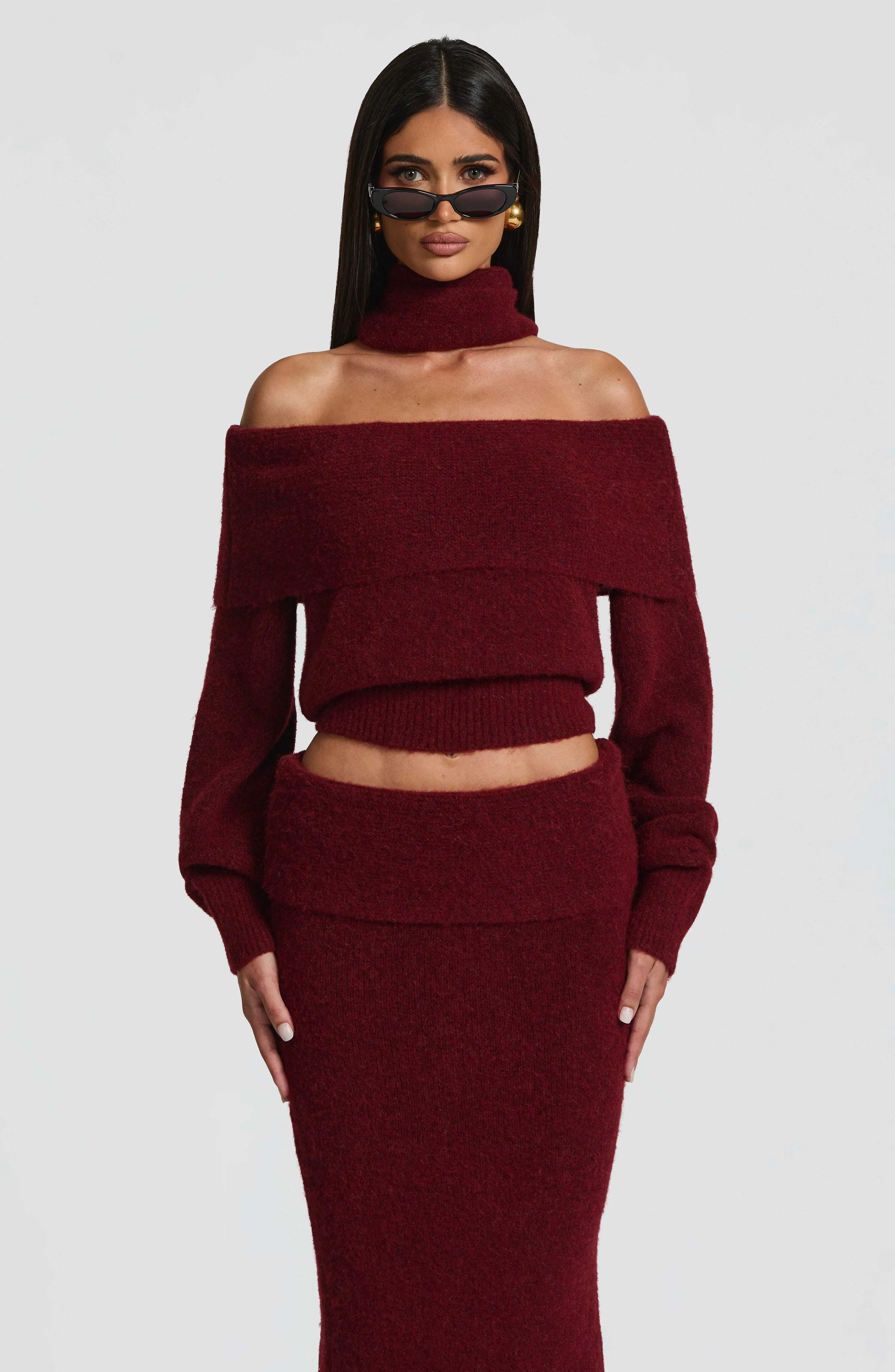 Andie Maxi Skirt - Burgundy - Image 5