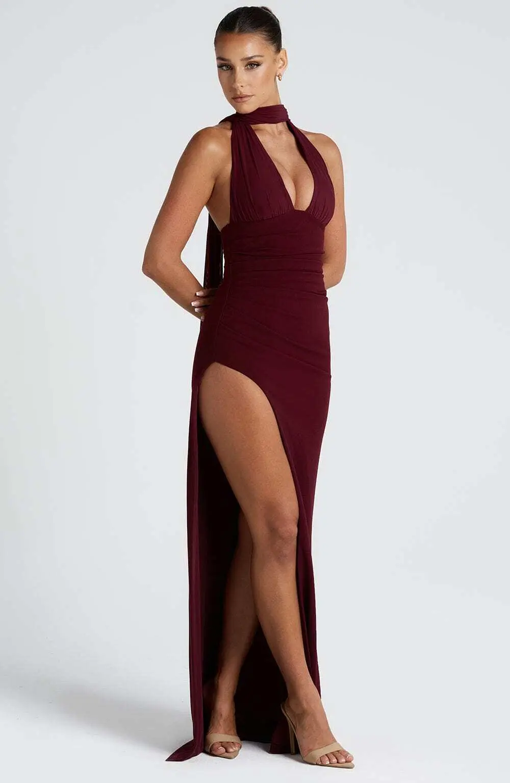 Paulina Maxi Dress - Cherry Lacquer - Image 2