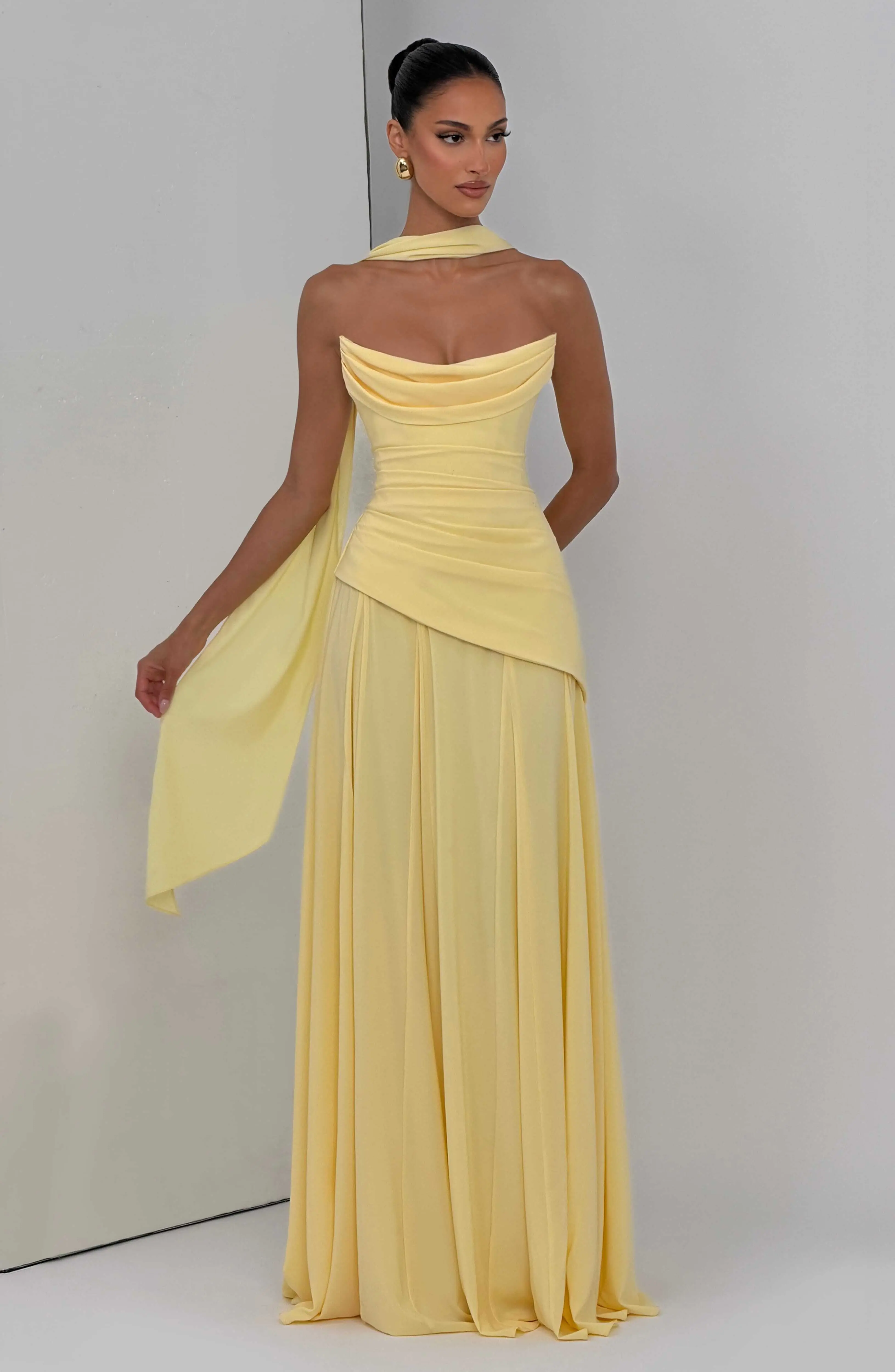 Patricia Maxi Dress - Lemon - Image 12