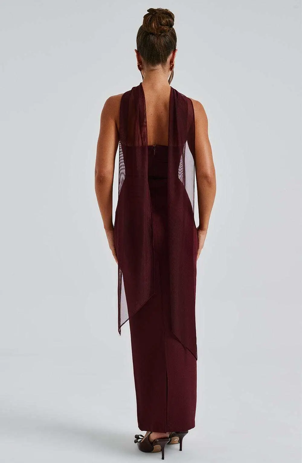 Yulia Maxi Dress - Cherry Lacquer - Image 10