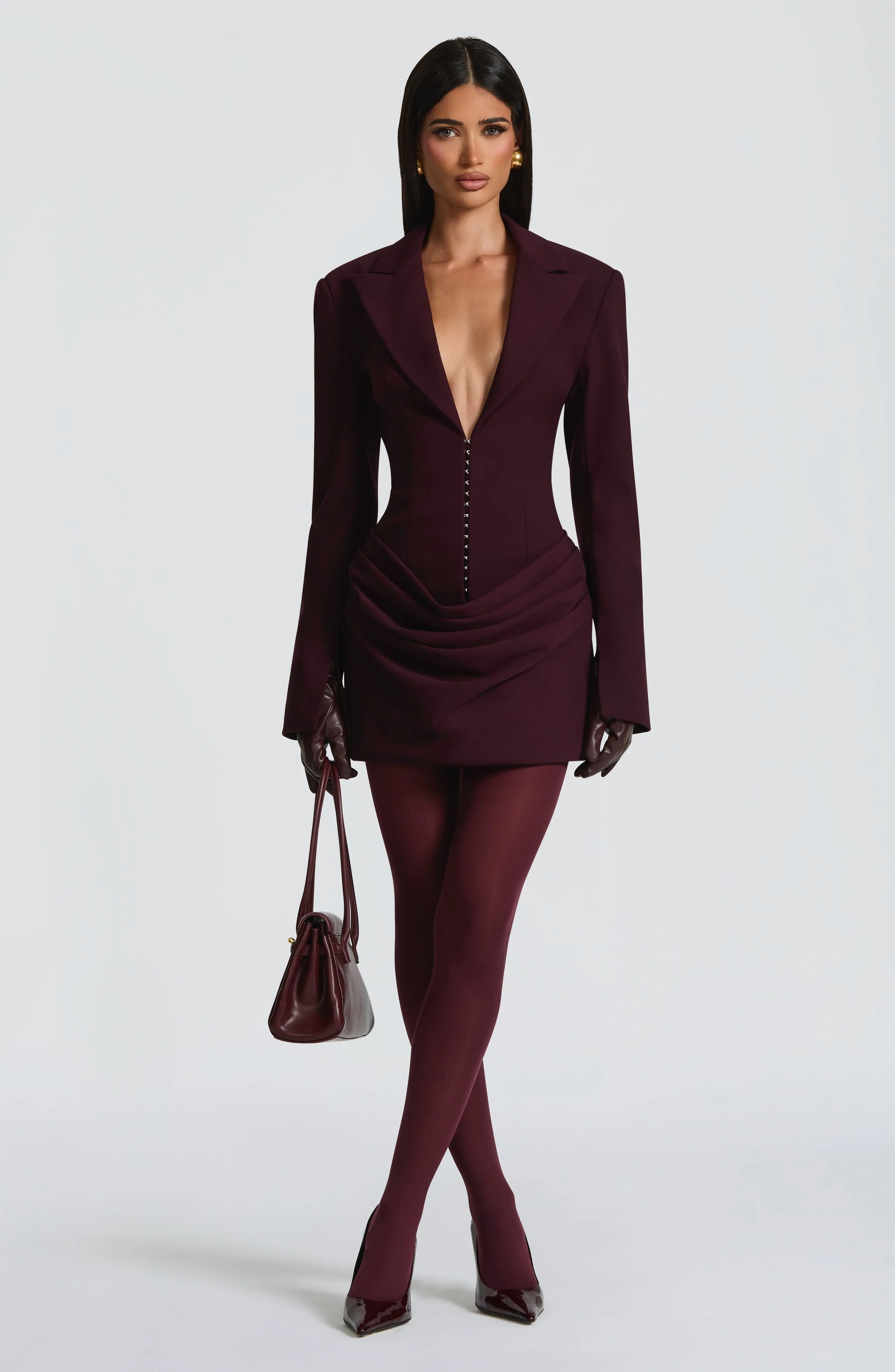 Susie Mini Dress - Plum - Image 4