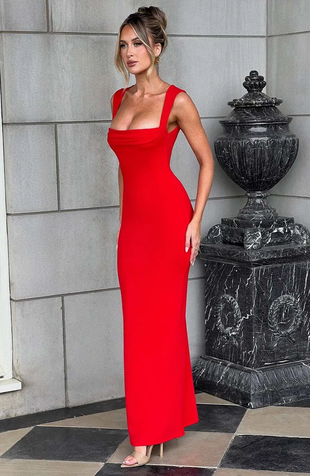 Helena Maxi Dress - Red - Image 3