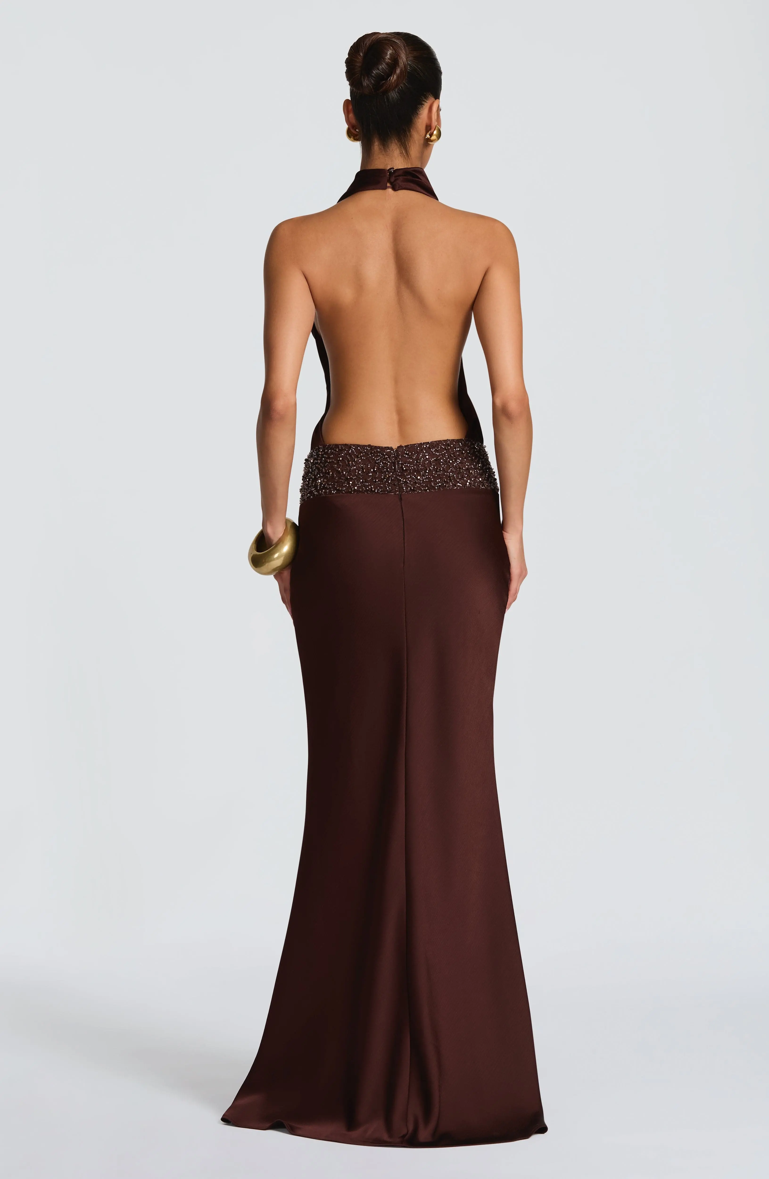 Armelle Maxi Dress - Plum Brown - Image 4