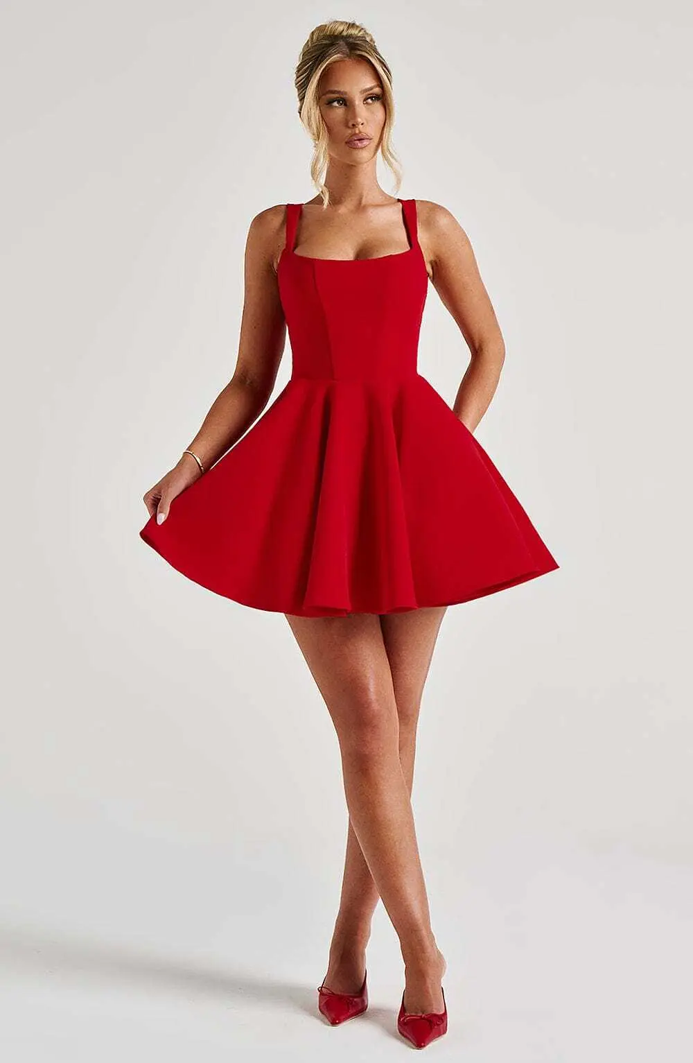 Rue Mini Dress - Red - Image 7