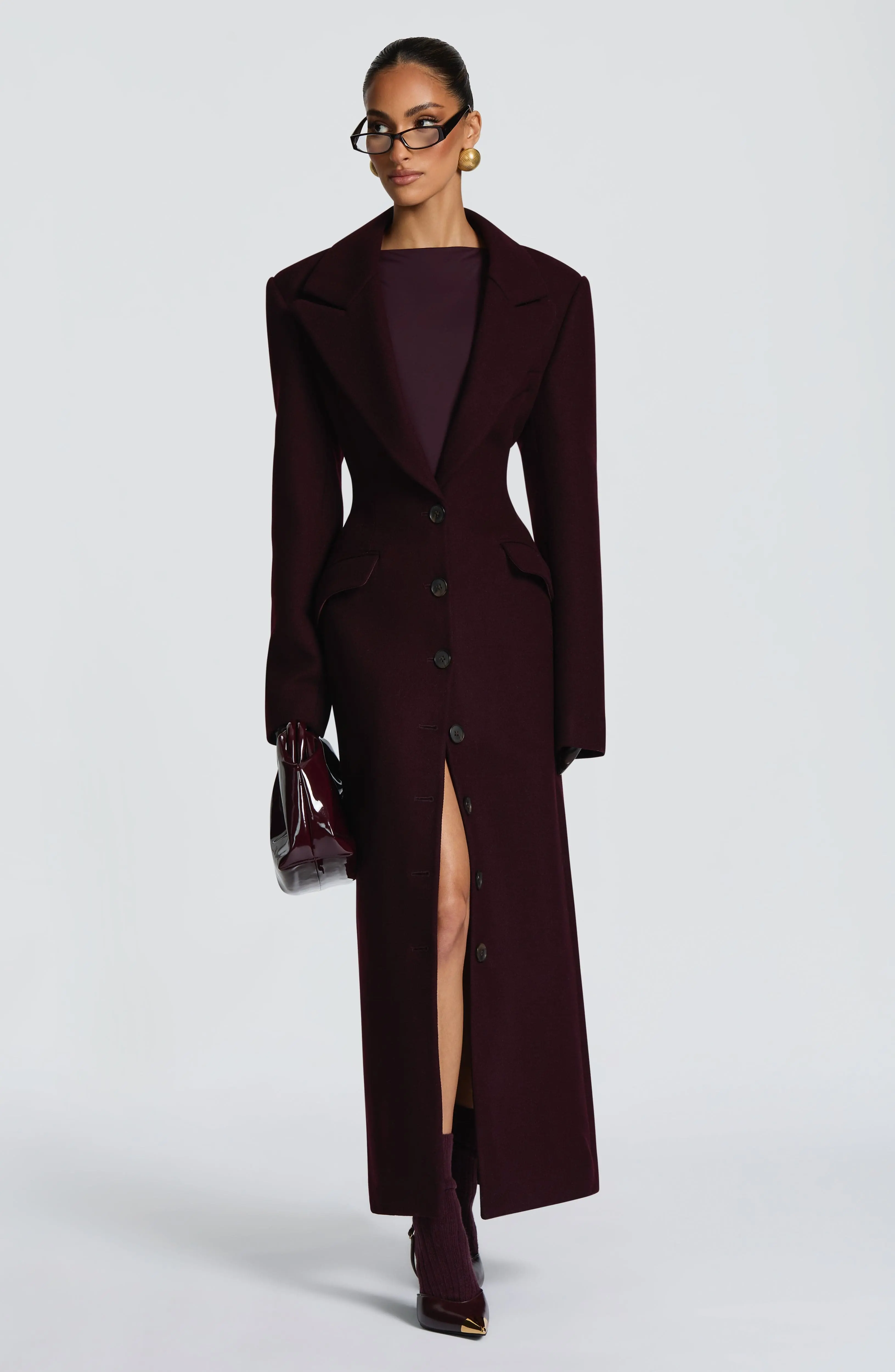Ursula Coat - Plum - Image 4