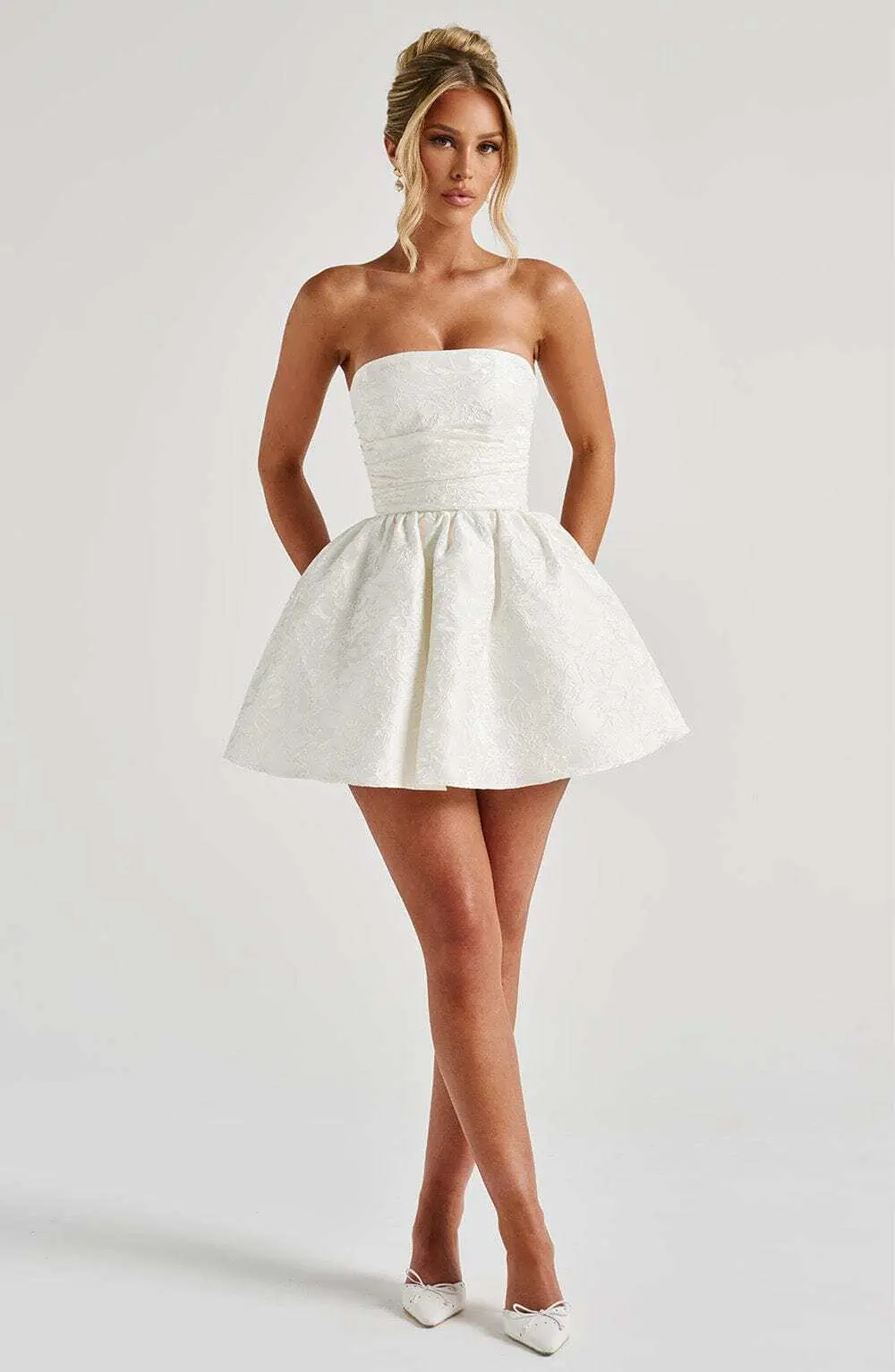Salome Mini Dress - Ivory - Image 7