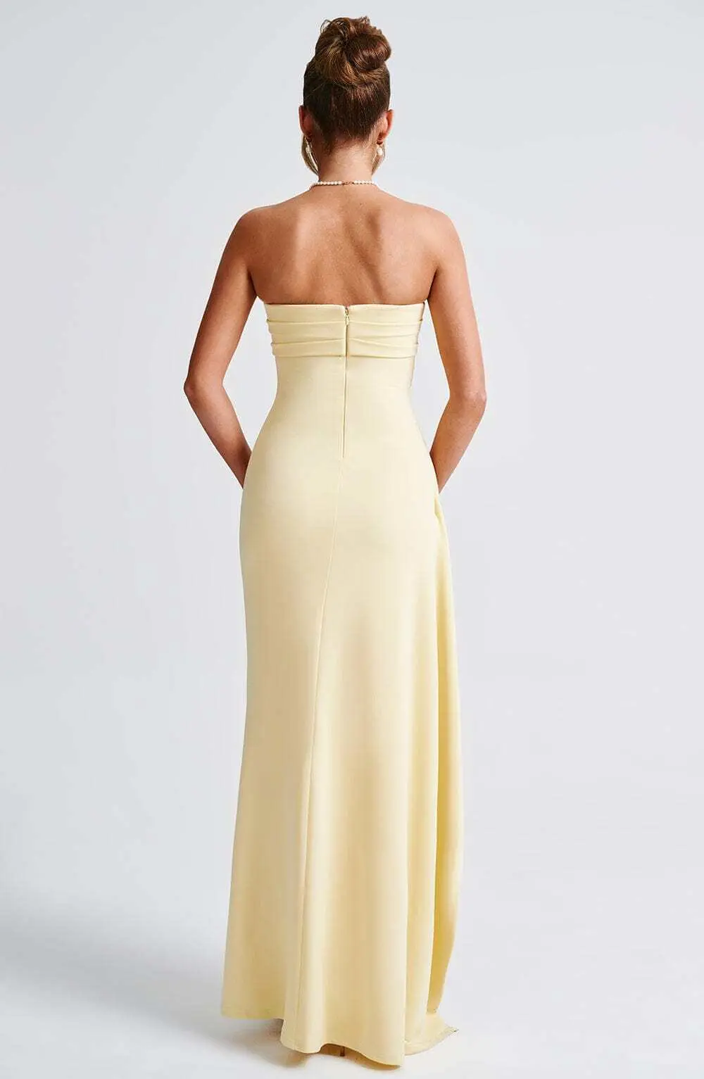 Zafira Maxi Dress - Lemon - Image 3