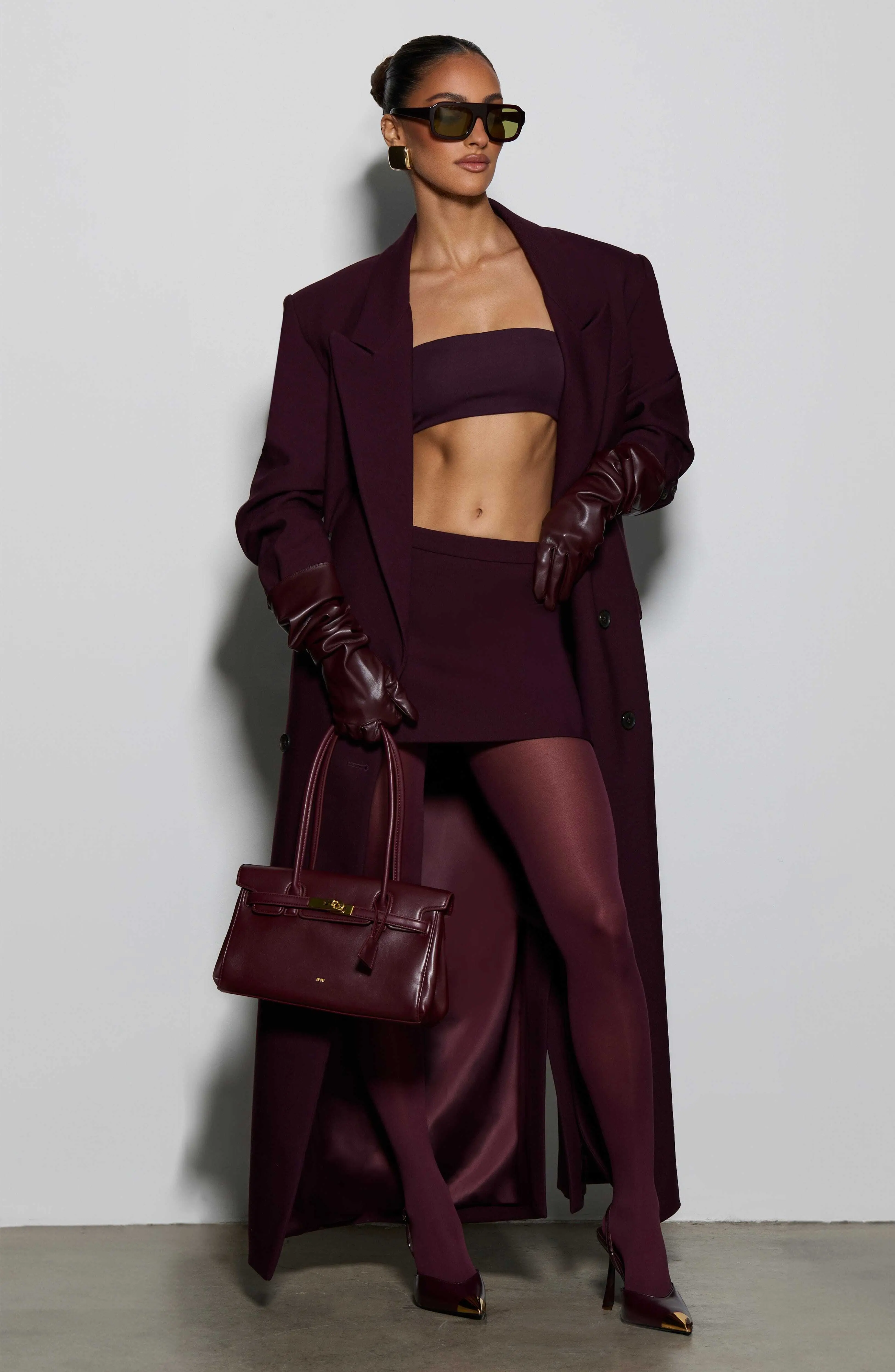 Michelle Coat - Plum - Image 3