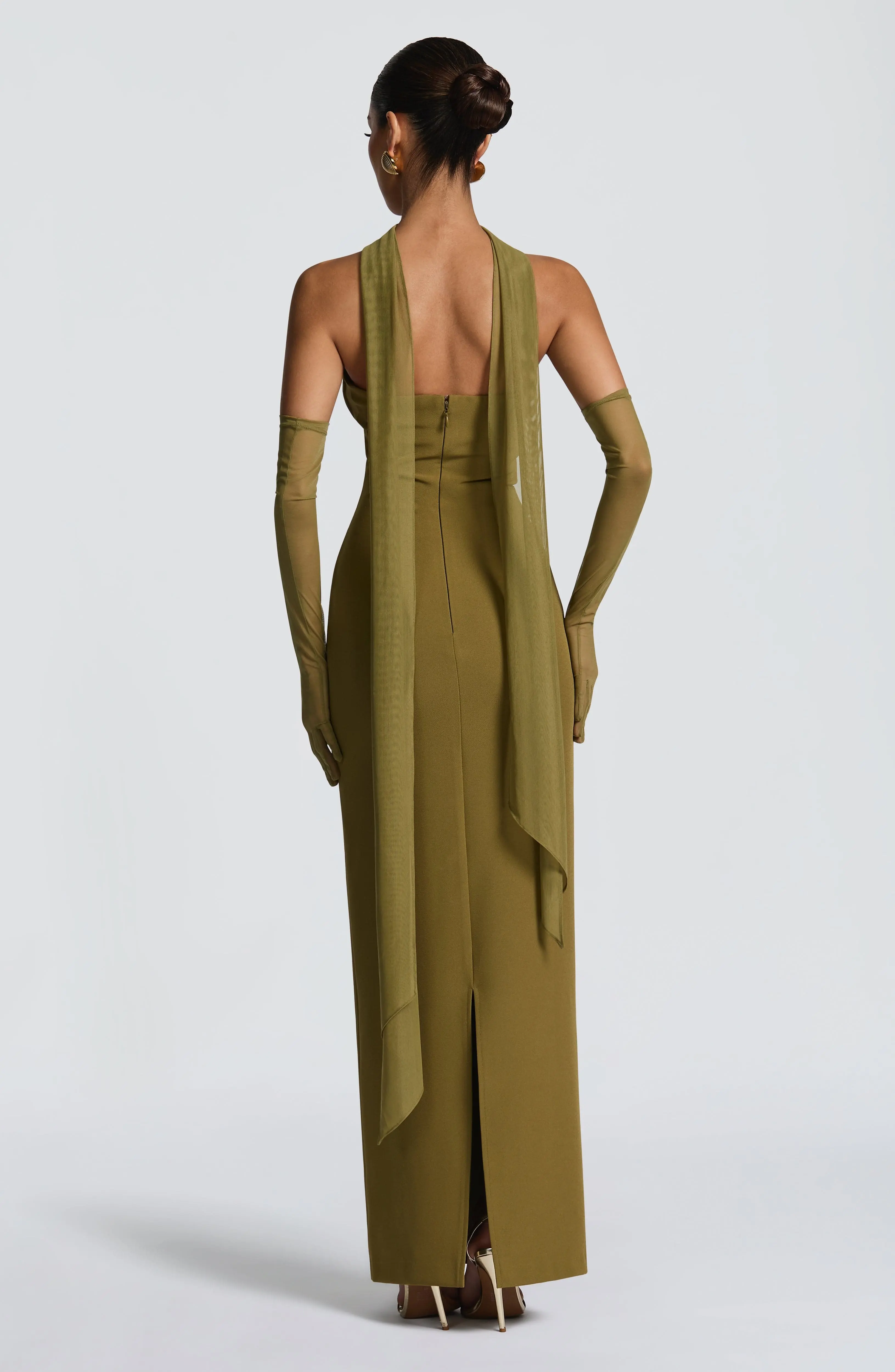 Lindsey Maxi Dress - Deep Olive - Image 3