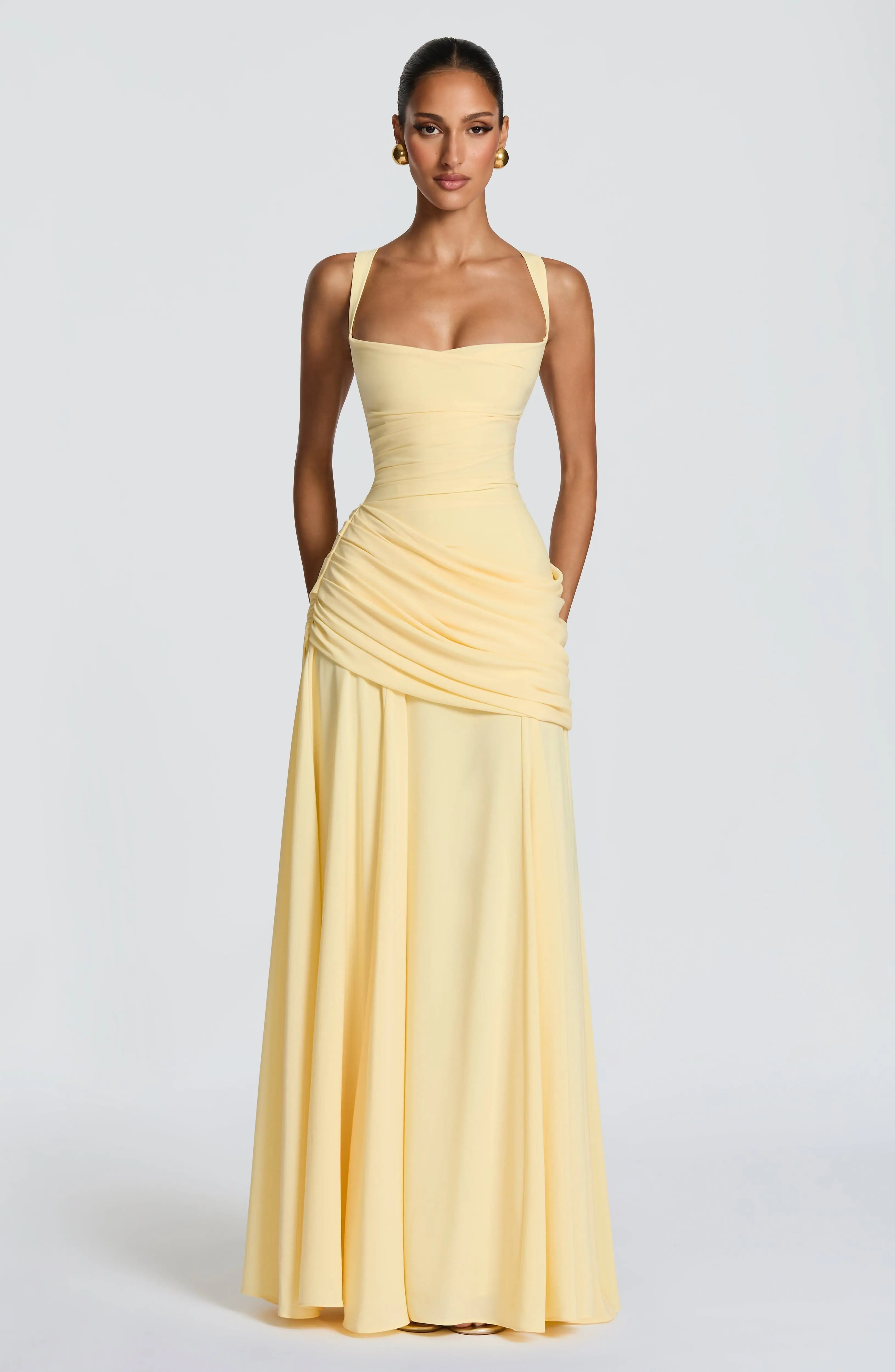 Sura Maxi Dress - Lemon - Image 5