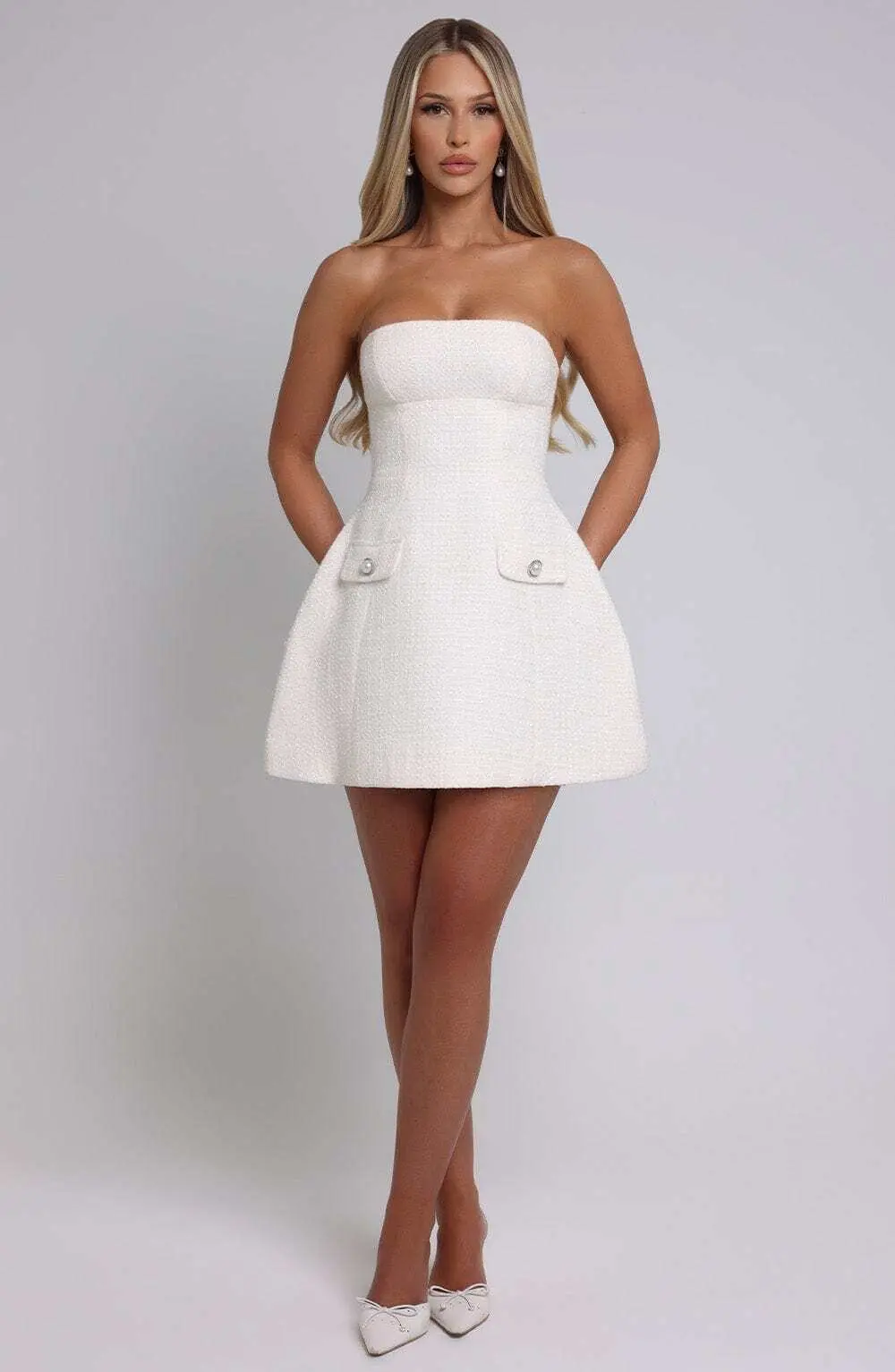 Lottie Mini Dress - Ivory - Image 5