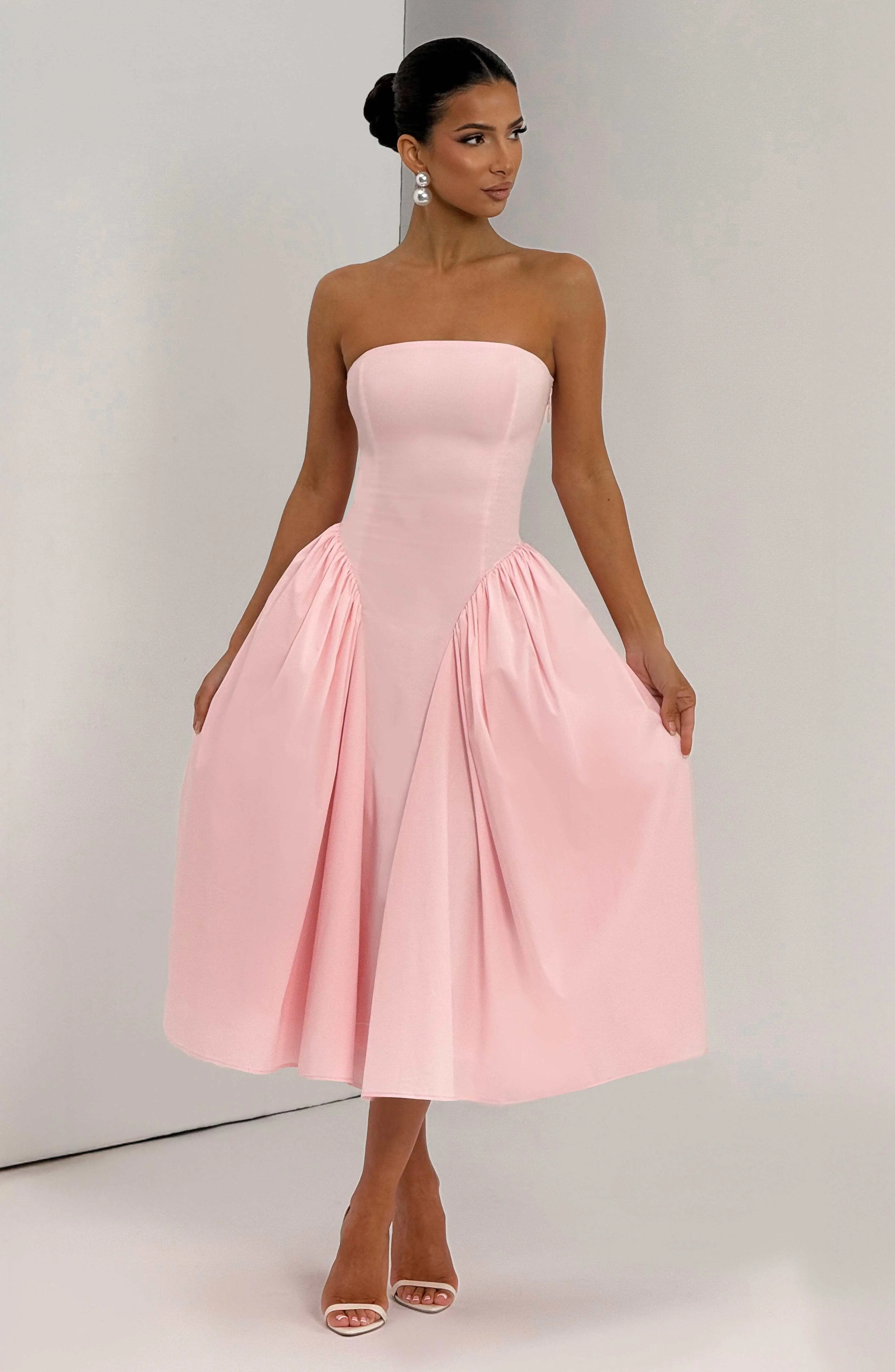 Darla Midi Dress - Blush - Image 5