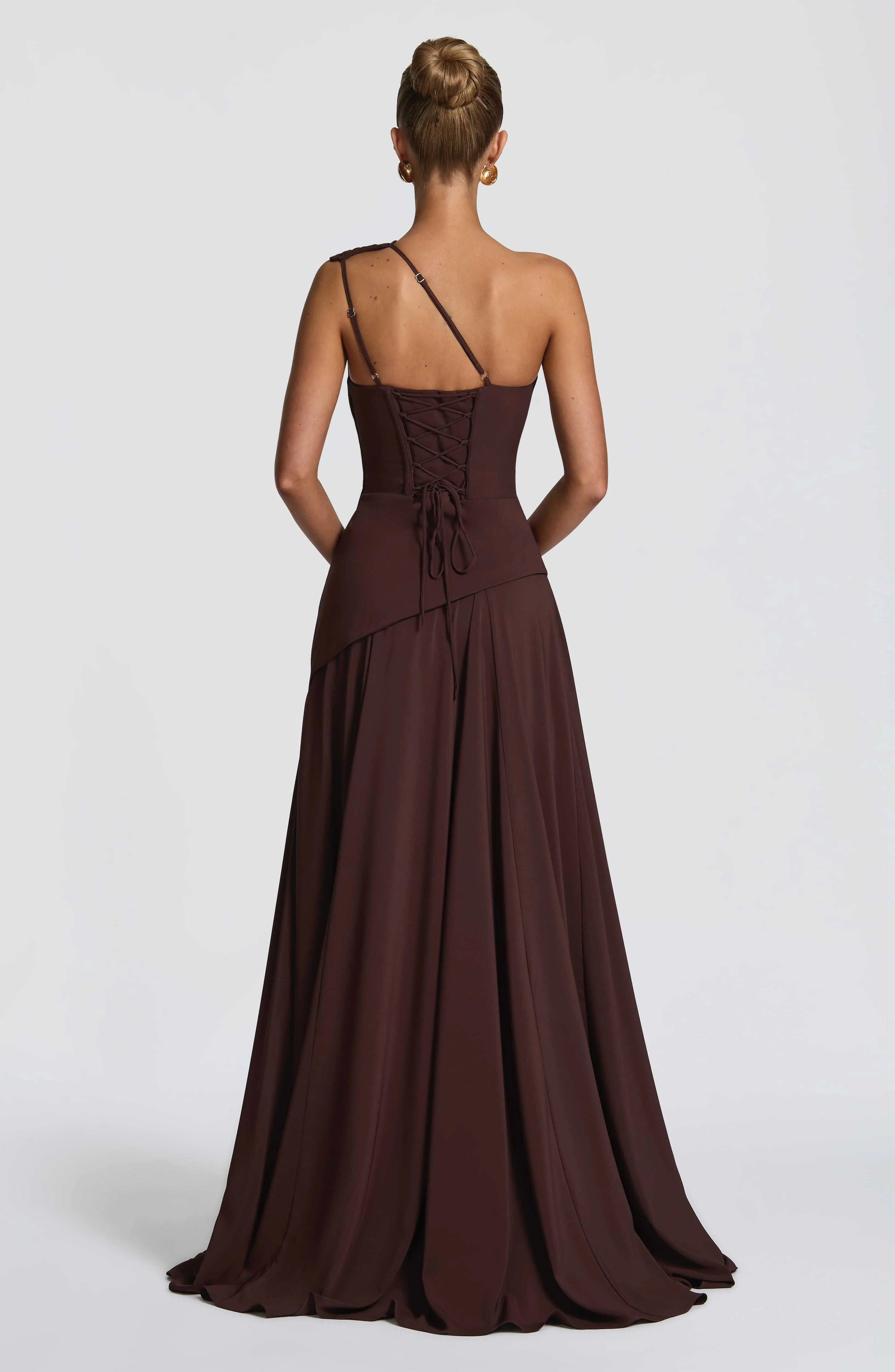 Bianca Maxi Dress - Plum Brown - Image 2