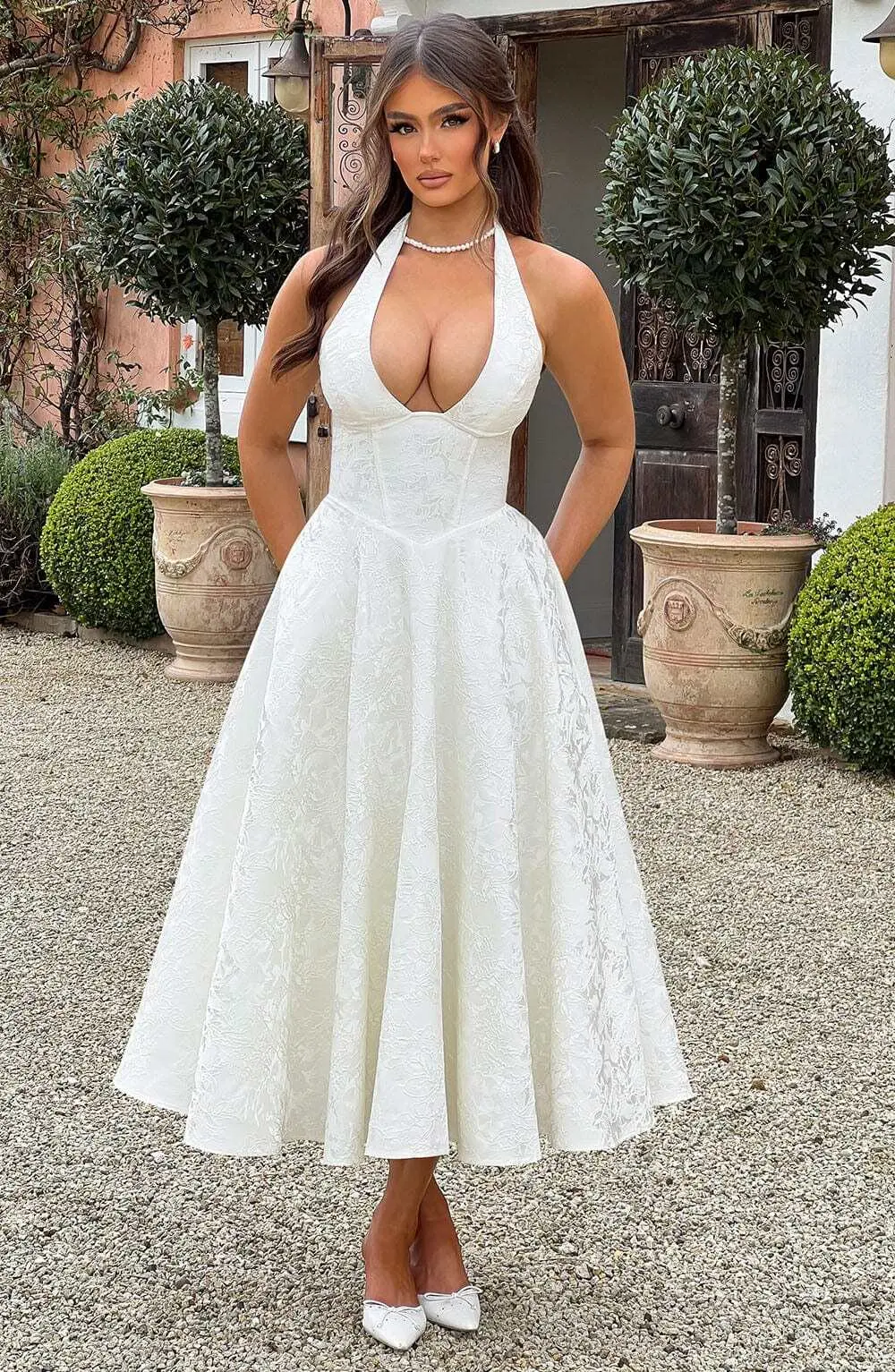 Effie Midi Dress - Ivory - Image 9