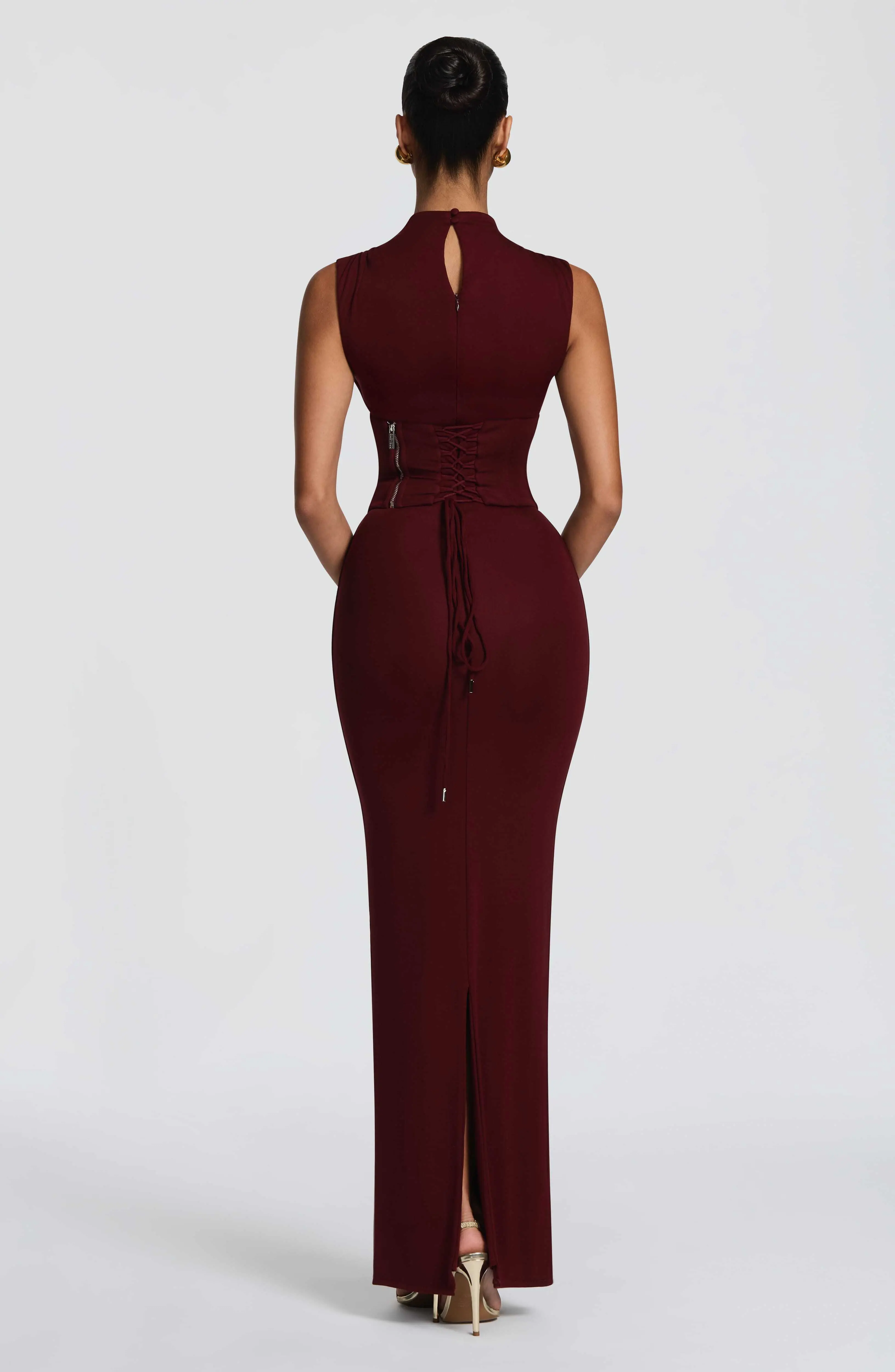 Soline Maxi Dress - Cherry Lacquer - Image 3