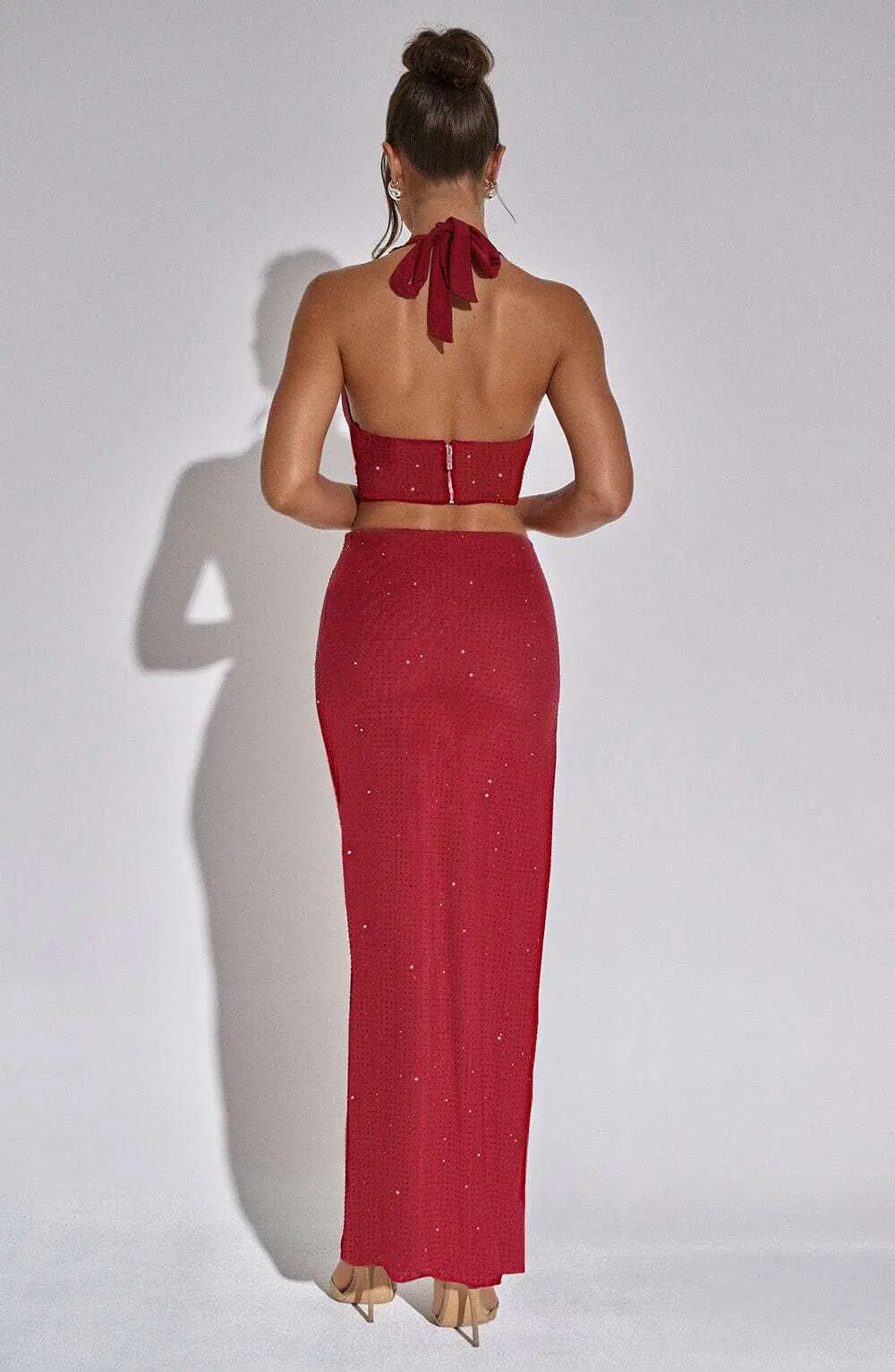 Val Maxi Skirt - Red - Image 3
