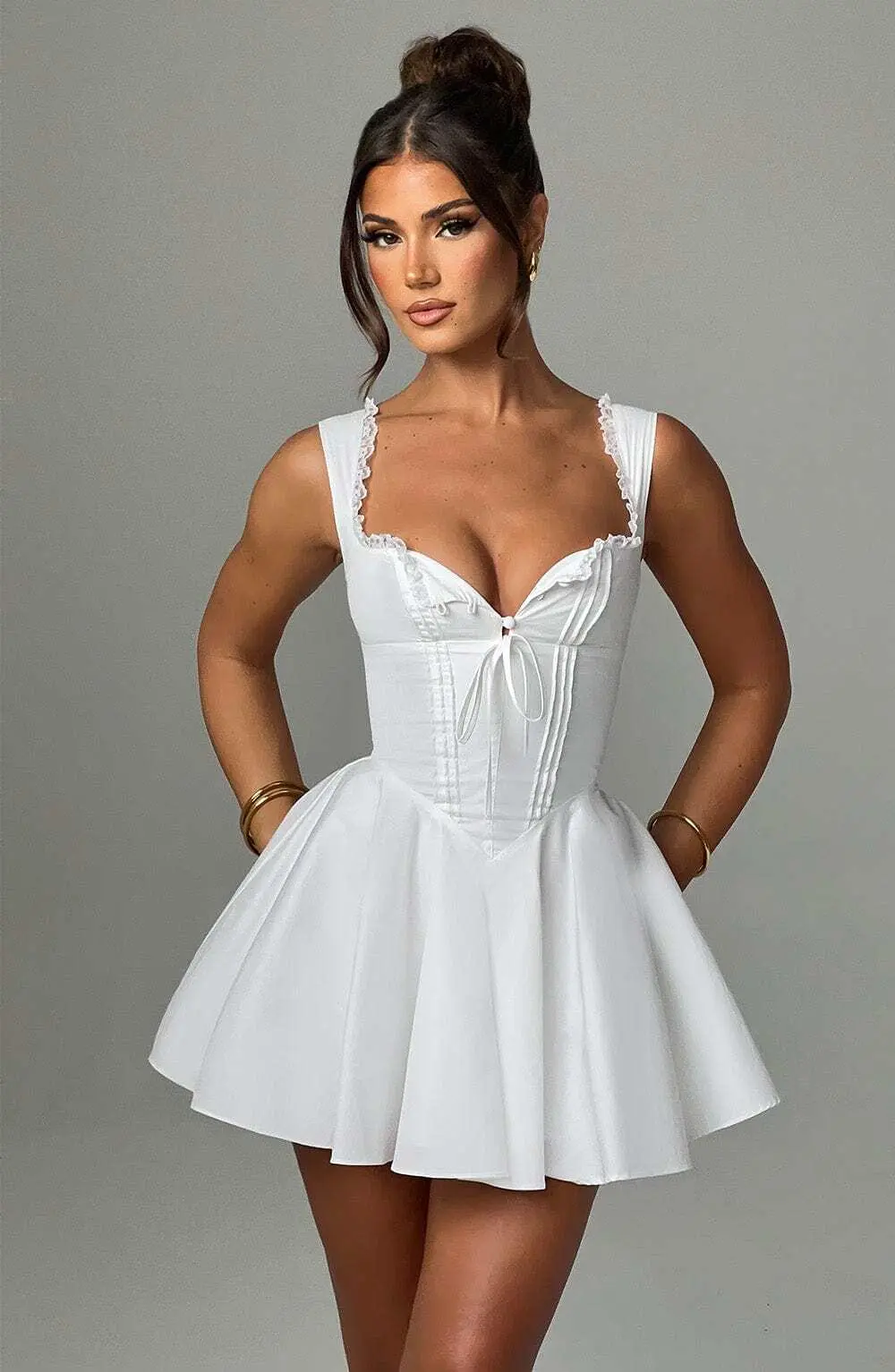 Antonella Mini Dress - Ivory - Image 6