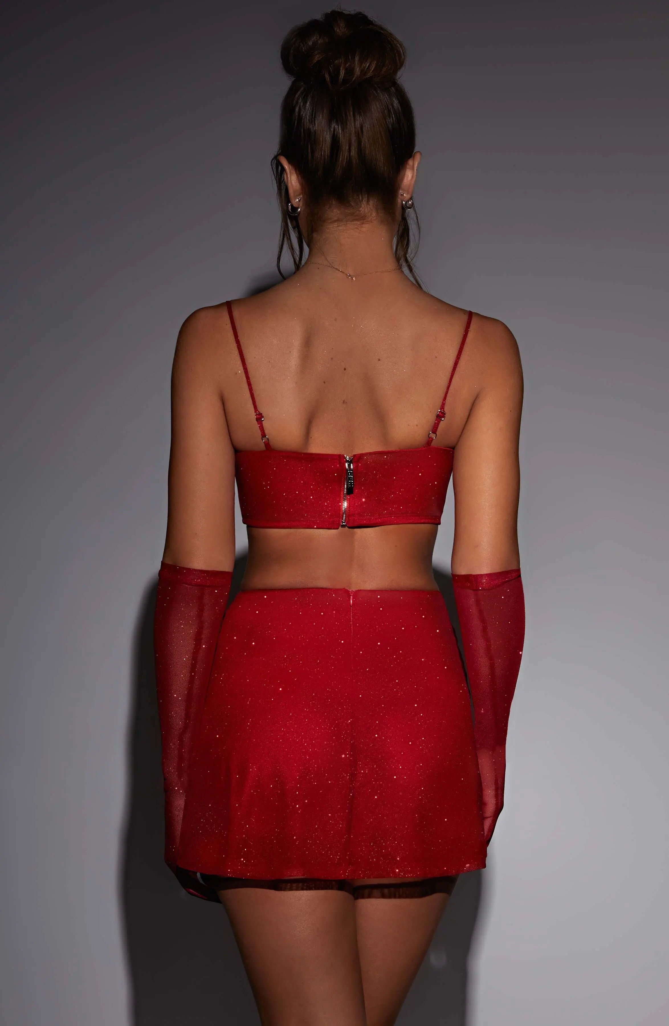 Posie Mini Skirt - Red Sparkle - Image 4