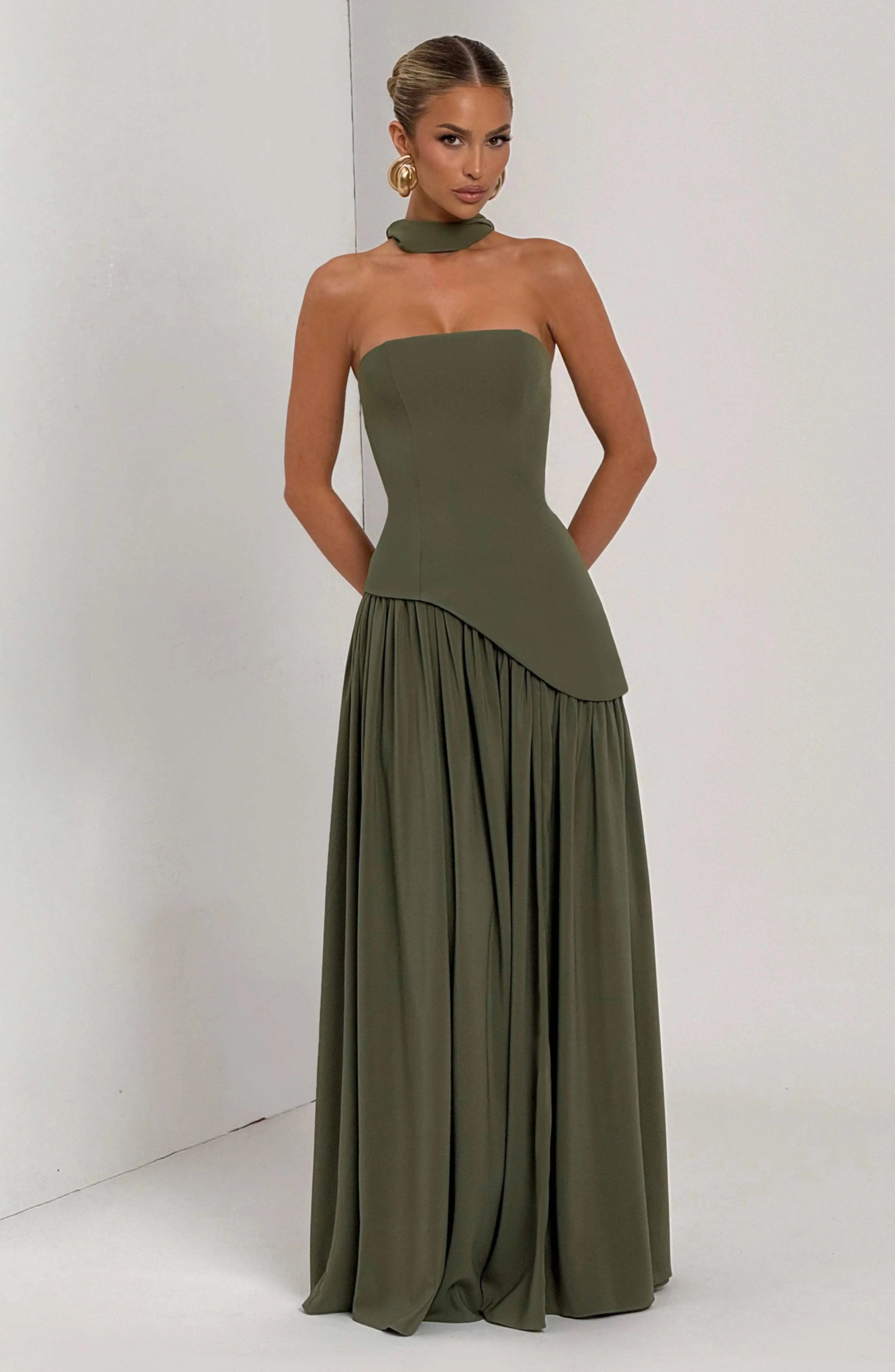 Maliyah Maxi Dress - Khaki - Image 7