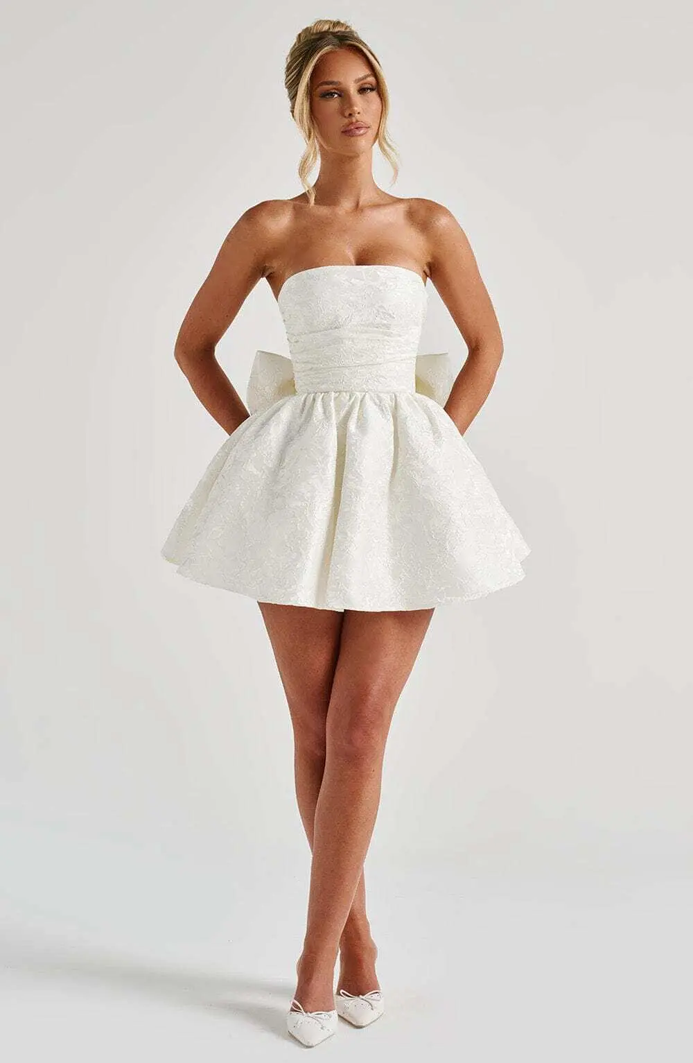Salome Mini Dress - Ivory - Image 8