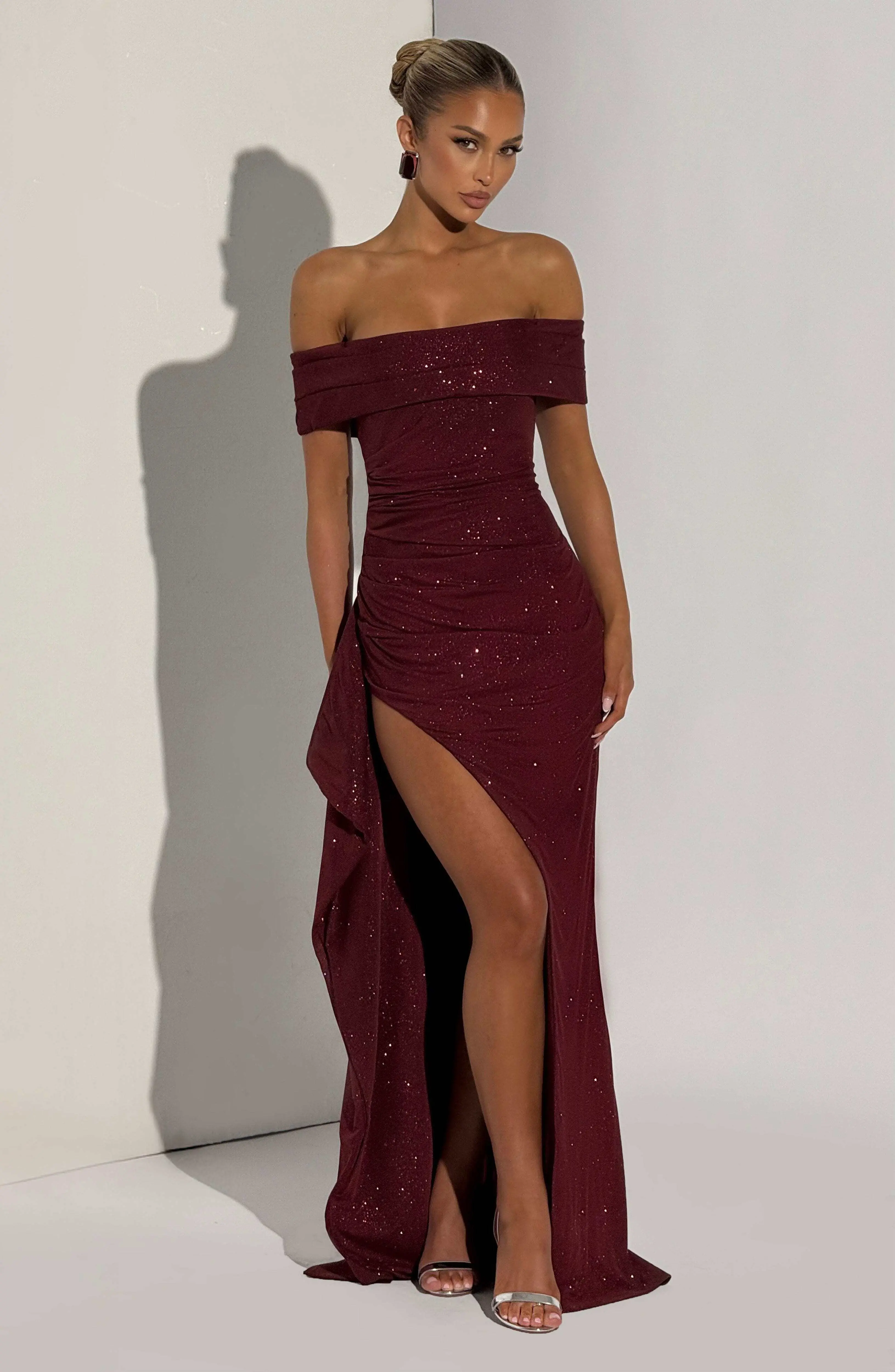 Joyce Maxi Dress - Wine Sparkle - Image 6