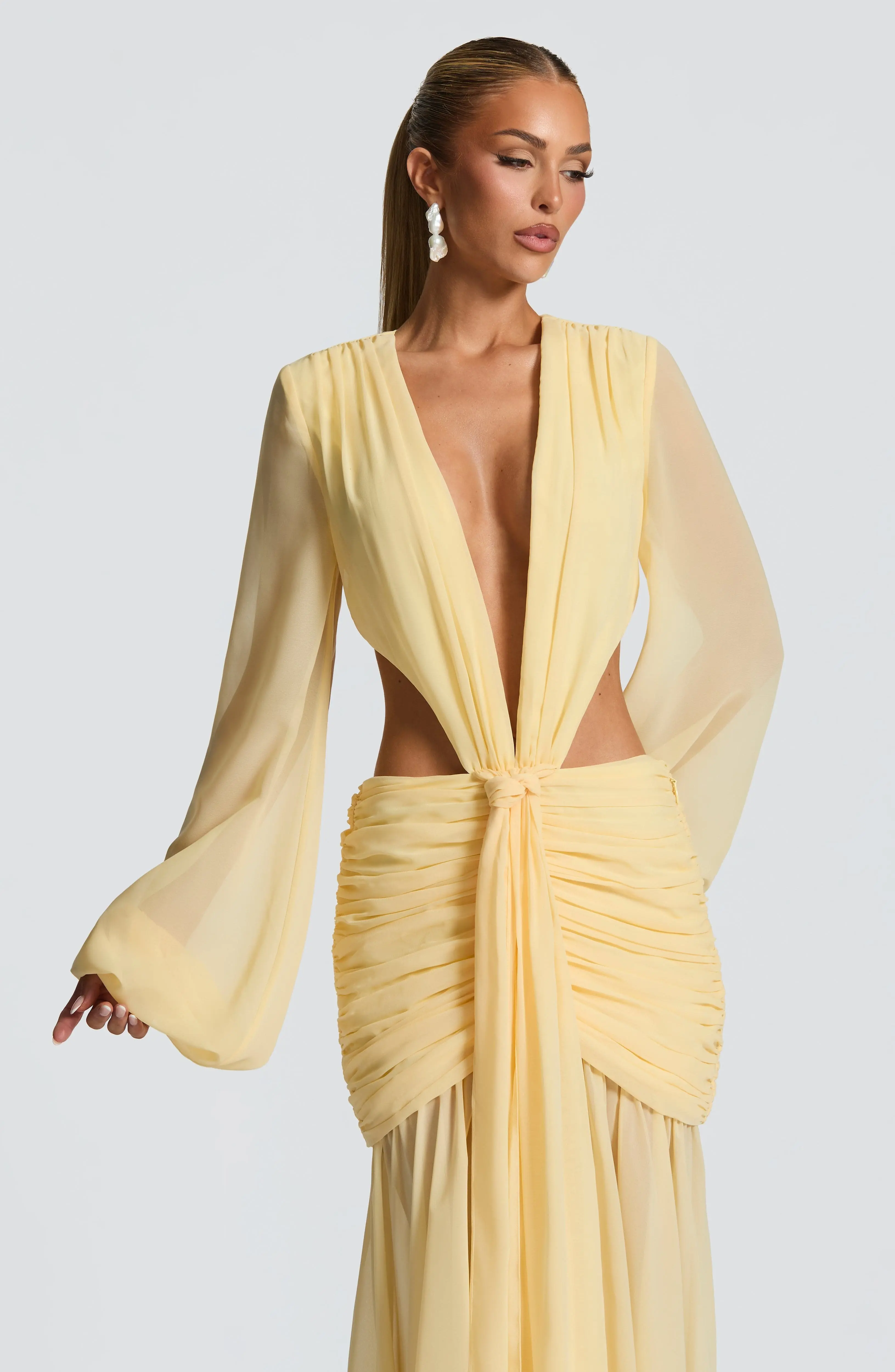 Andrina Maxi Dress - Lemon - Image 5