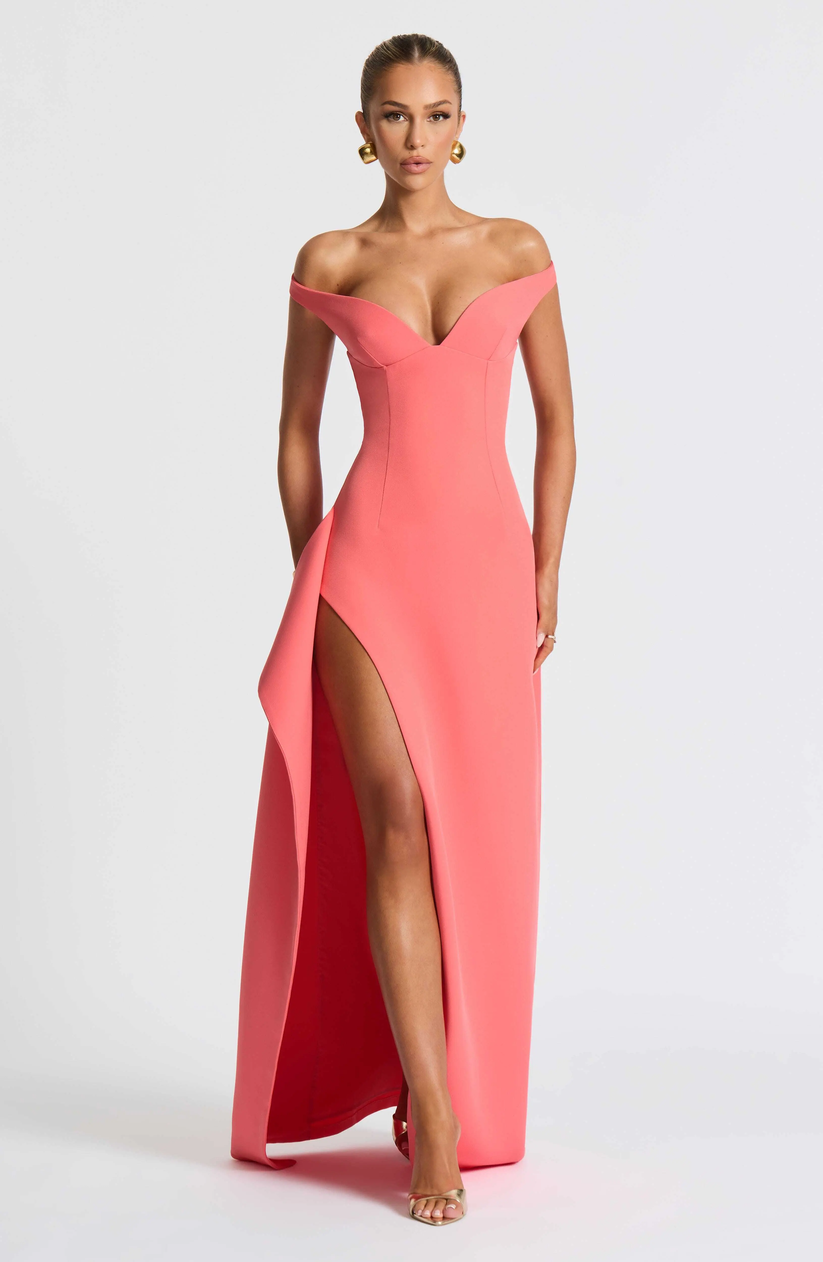 Khalesia Maxi Dress - Coral Pink - Image 6
