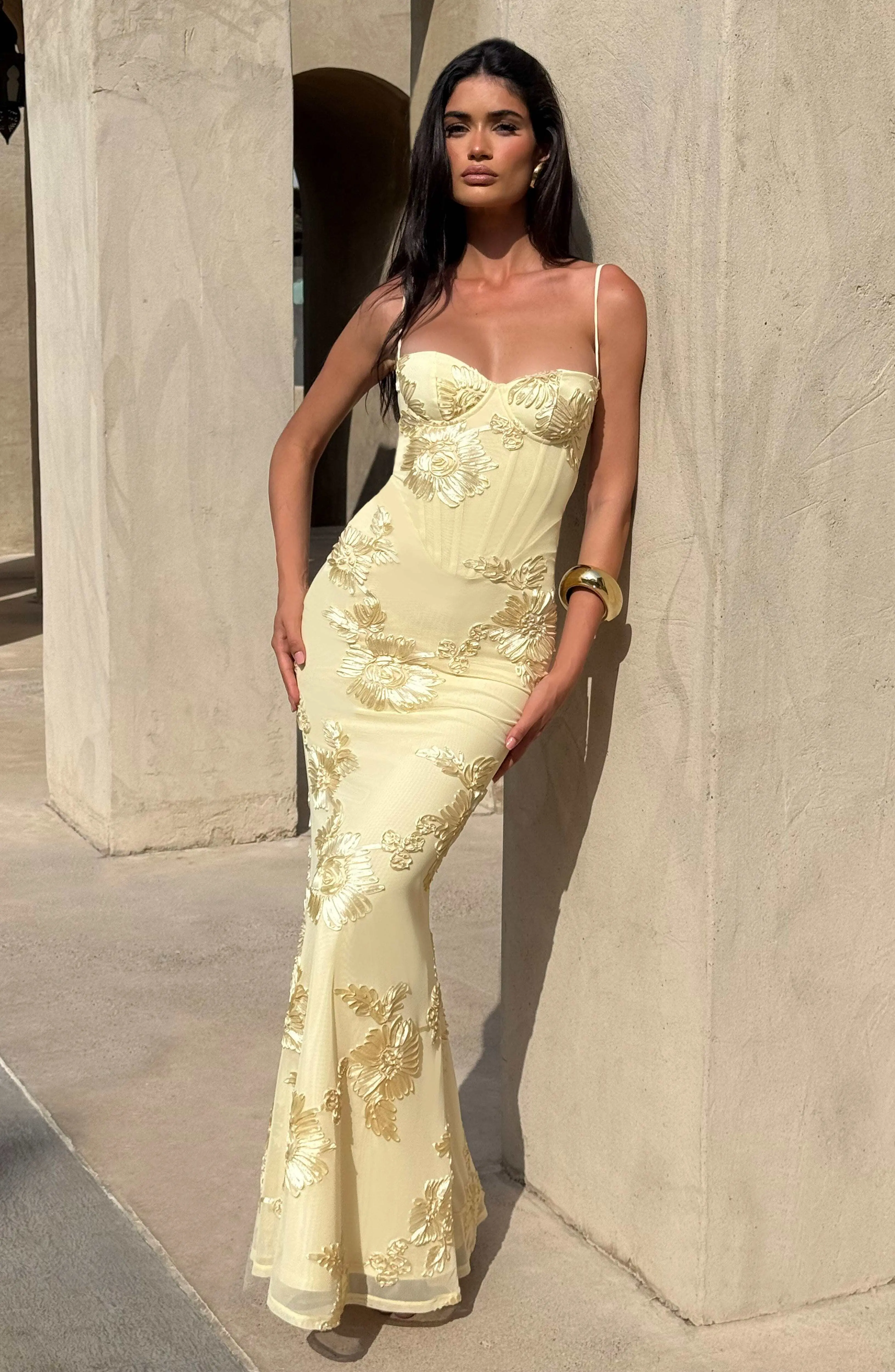 Nefertiti Maxi Dress - Lemon - Image 5