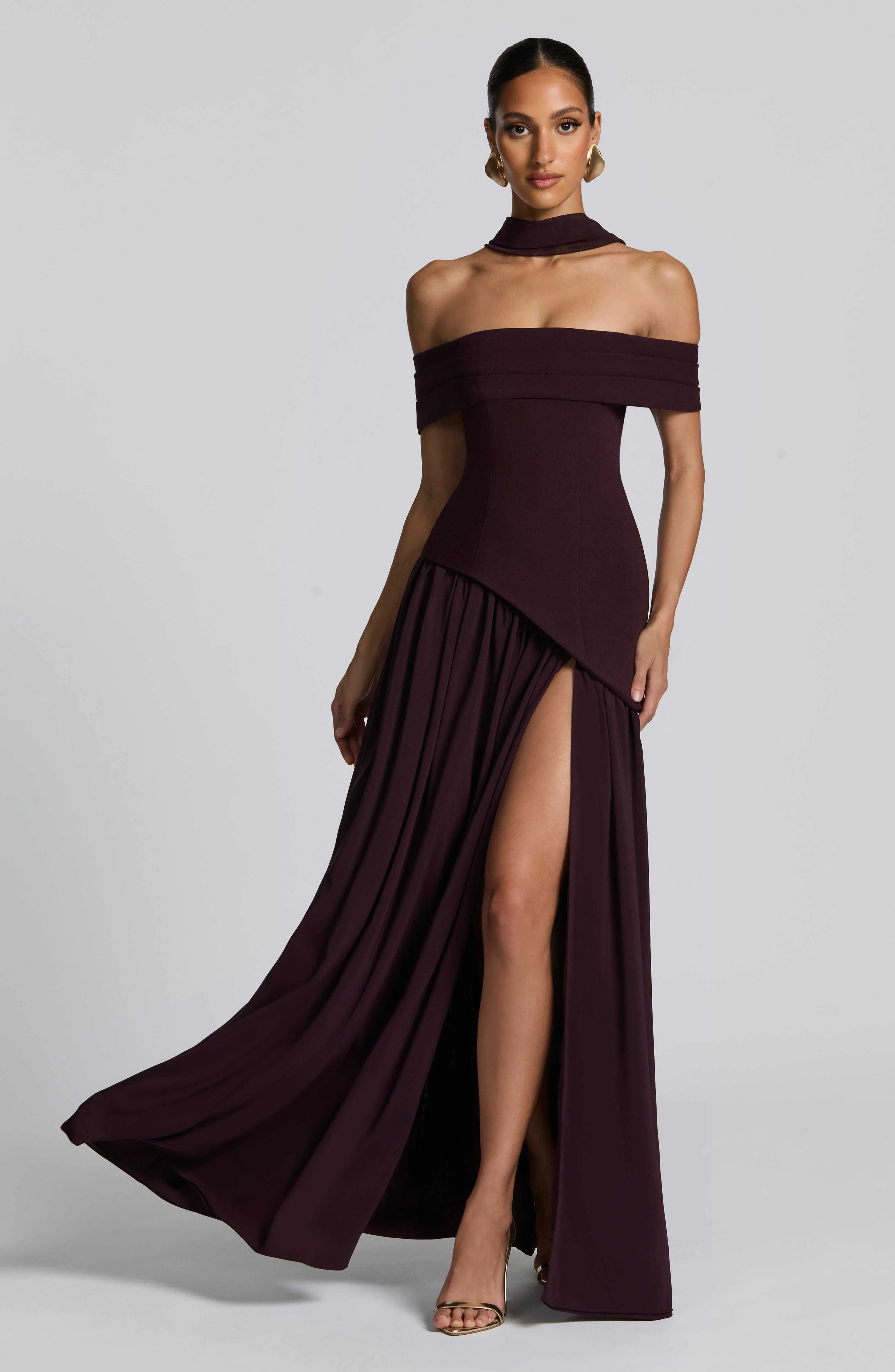Delilah Maxi Dress - Plum - Image 3